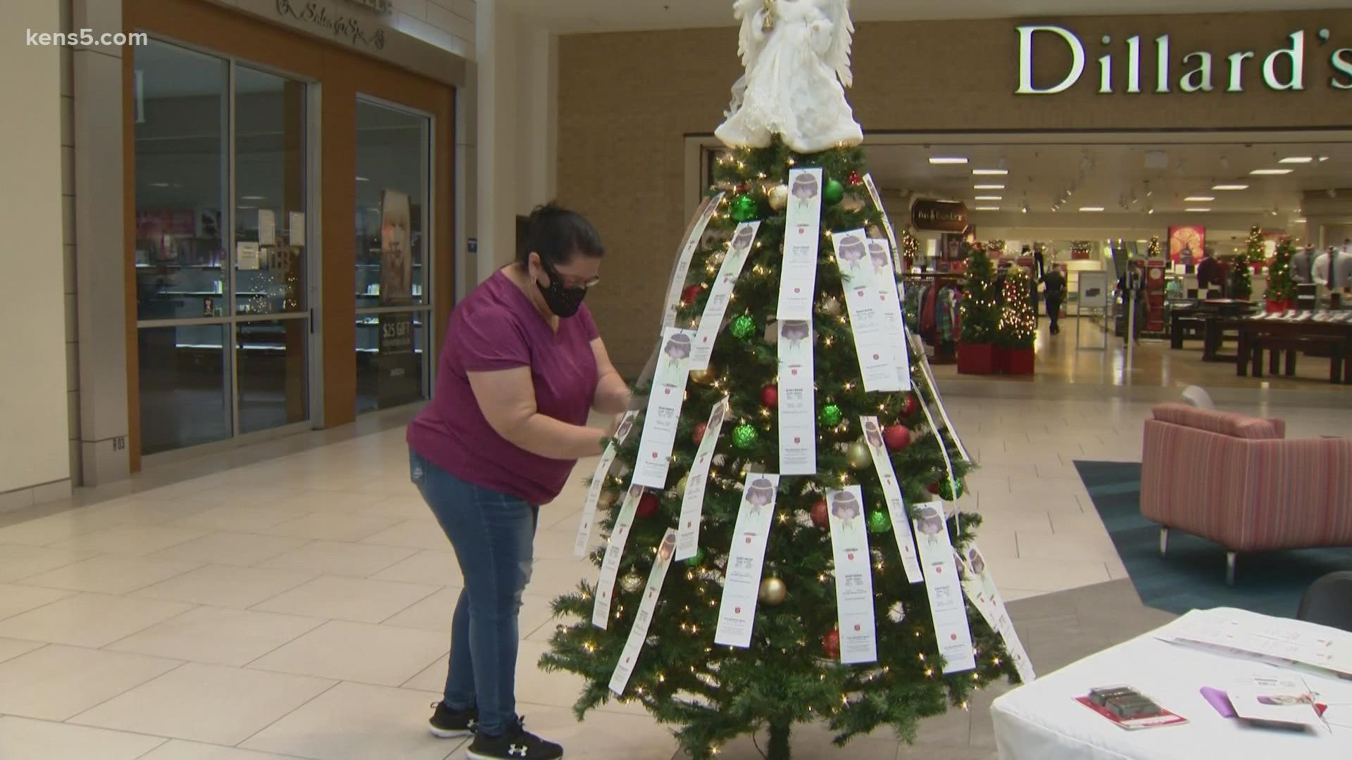 The Salvation Army spend Friday setting up the Angel Trees at malls around town.