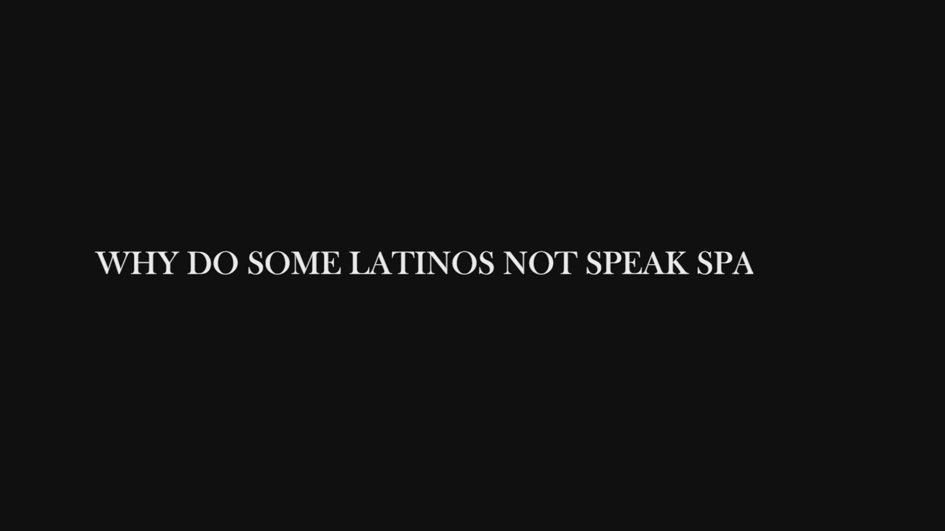 Many Latinos experience ridicule because they don't speak Spanish, but there's a deeper history as to why so many Hispanic people lost their language.