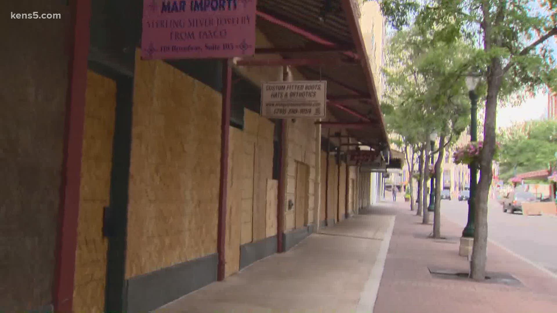 At least 39 businesses were damaged in downtown San Antonio Saturday night, and SAPD will clear the public out of Alamo Plaza ahead of a curfew Sunday night.