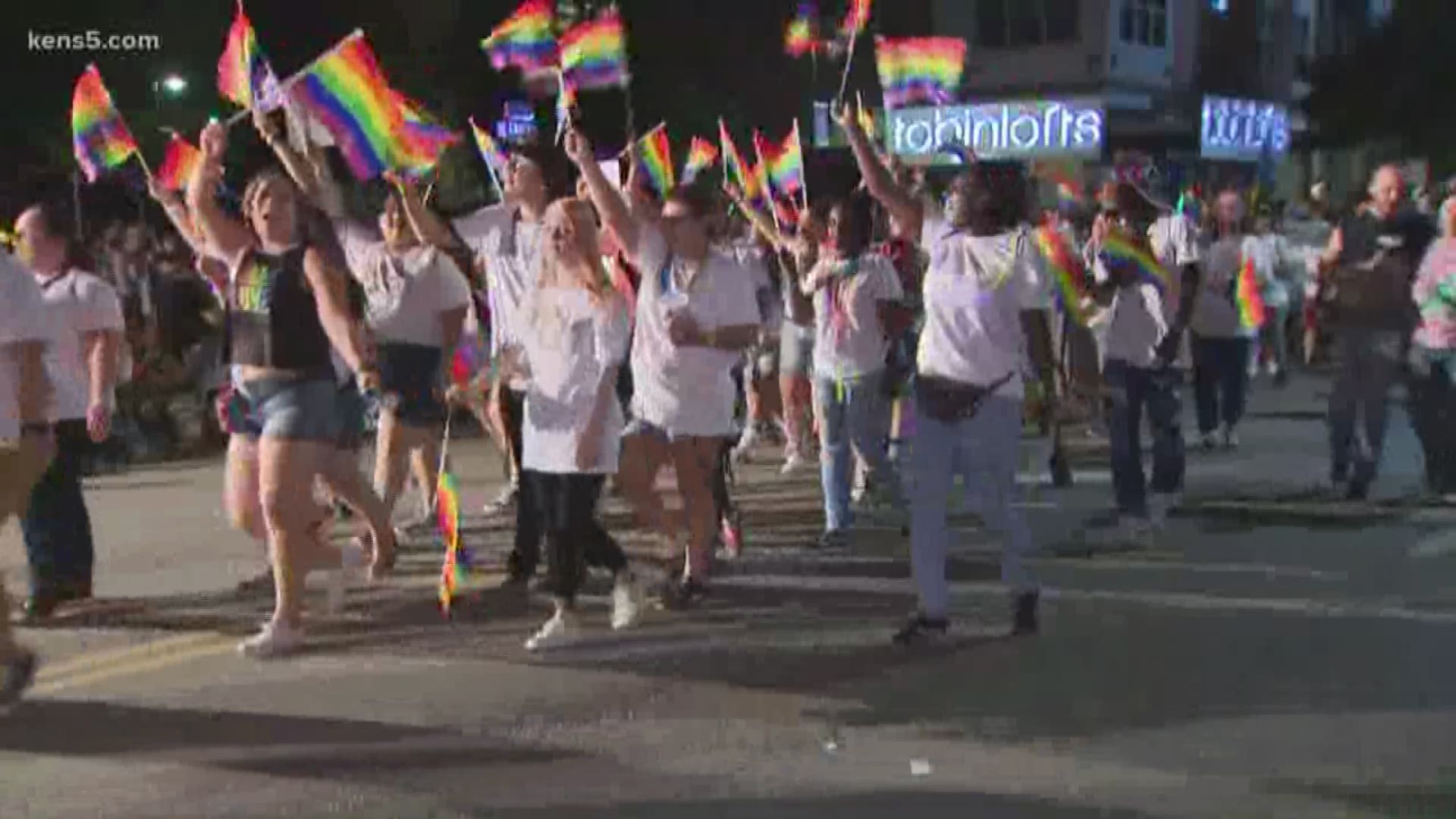 The San Antonio native and presidential hopeful returned to the Alamo City to meet with supporters during the day's festivities.