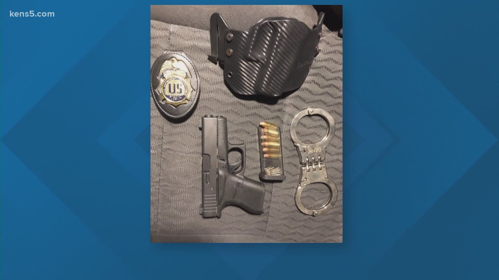 Bexar County deputies found the badge in possession of a man arrested for DWI after a crash earlier this month.