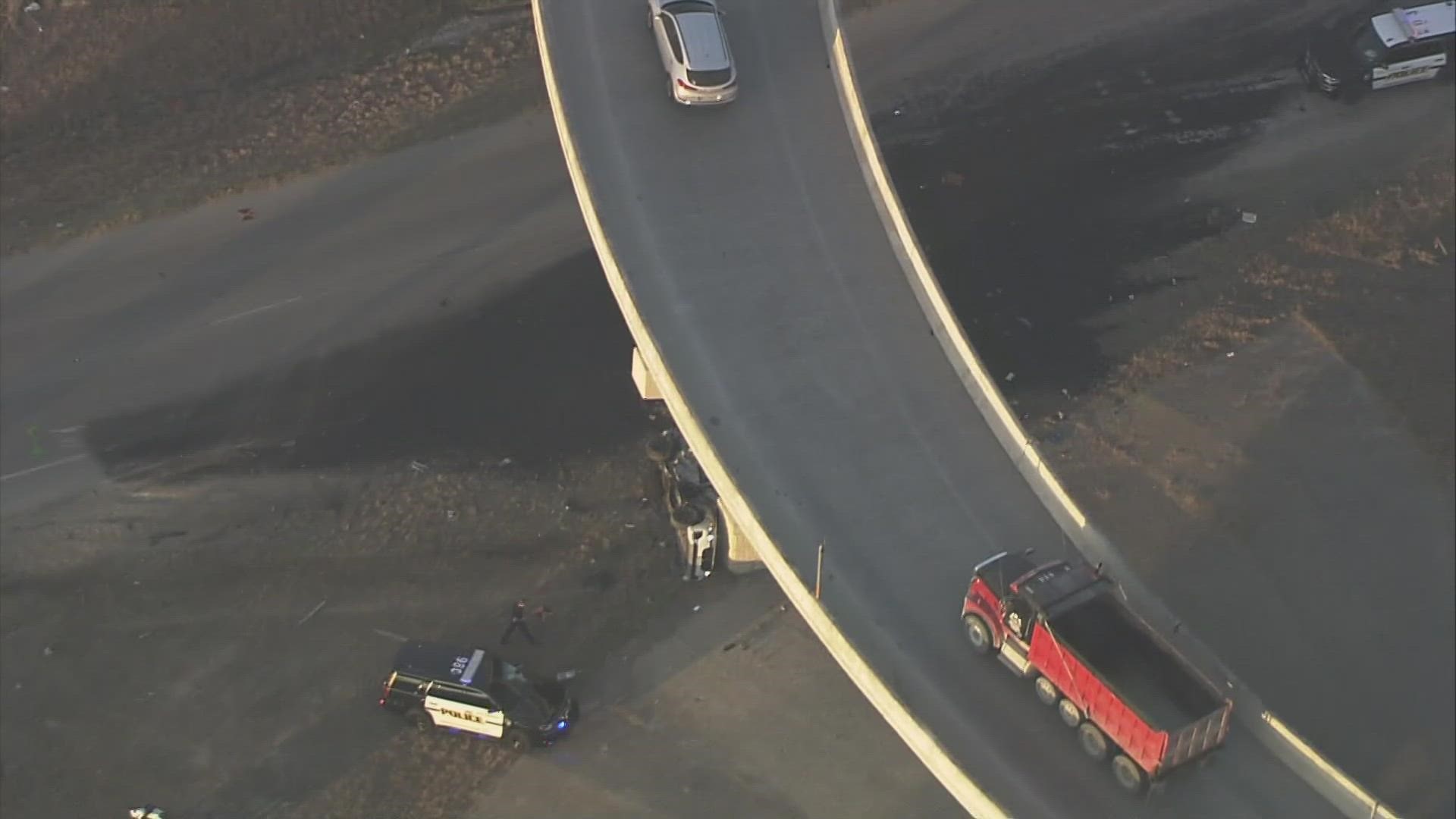 A dump truck and a car collided on Loop 1604 near I-10, killing a 63-year-old man.