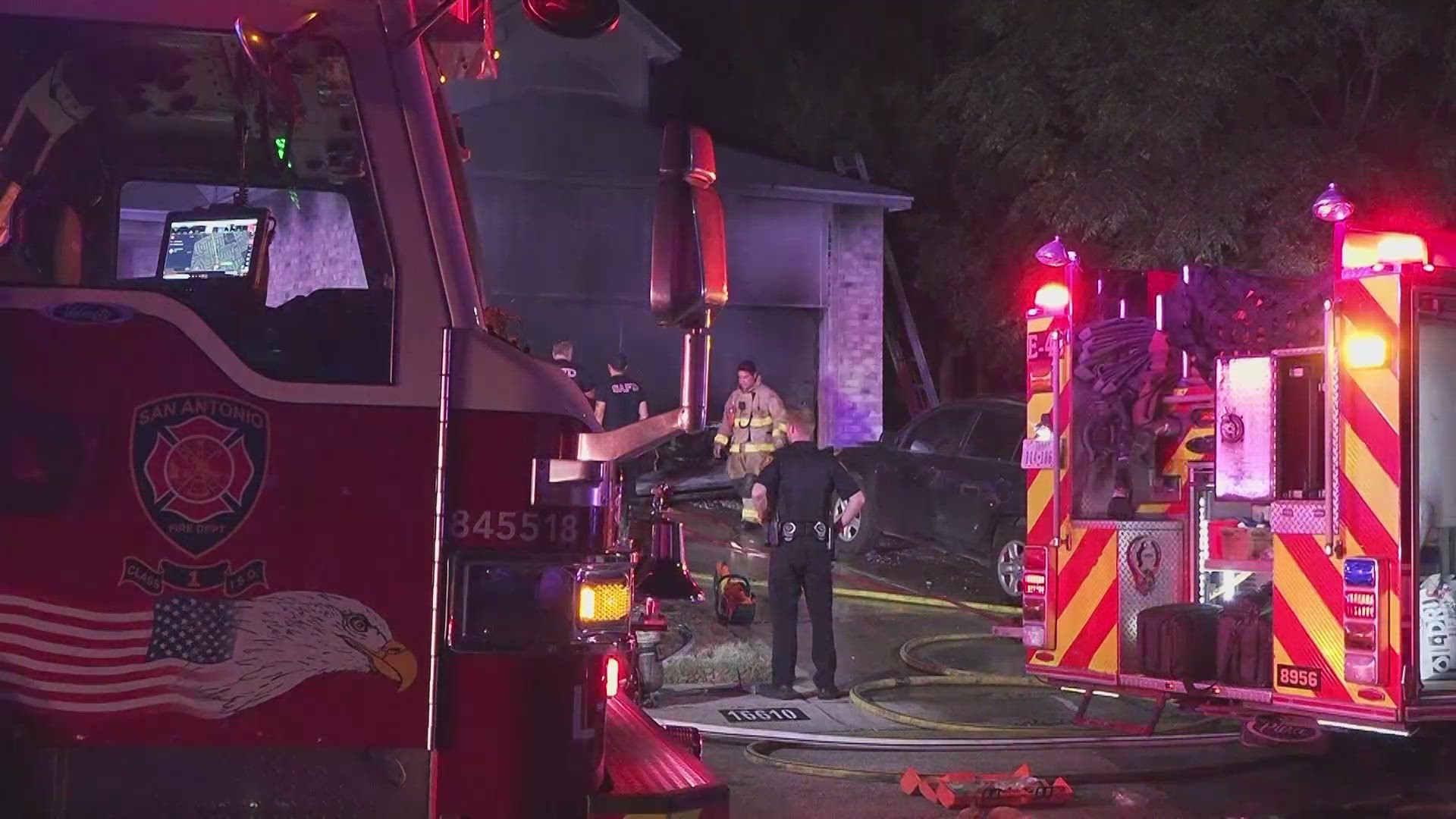 Three people, including one child, died in the fire at a home on Winding Oak Drive on the northeast side early Saturday morning.