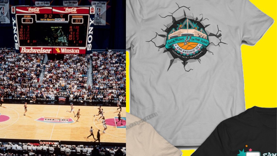 San Antonio Spurs Mens T Shirt NBA Basketball Black Medium Silver