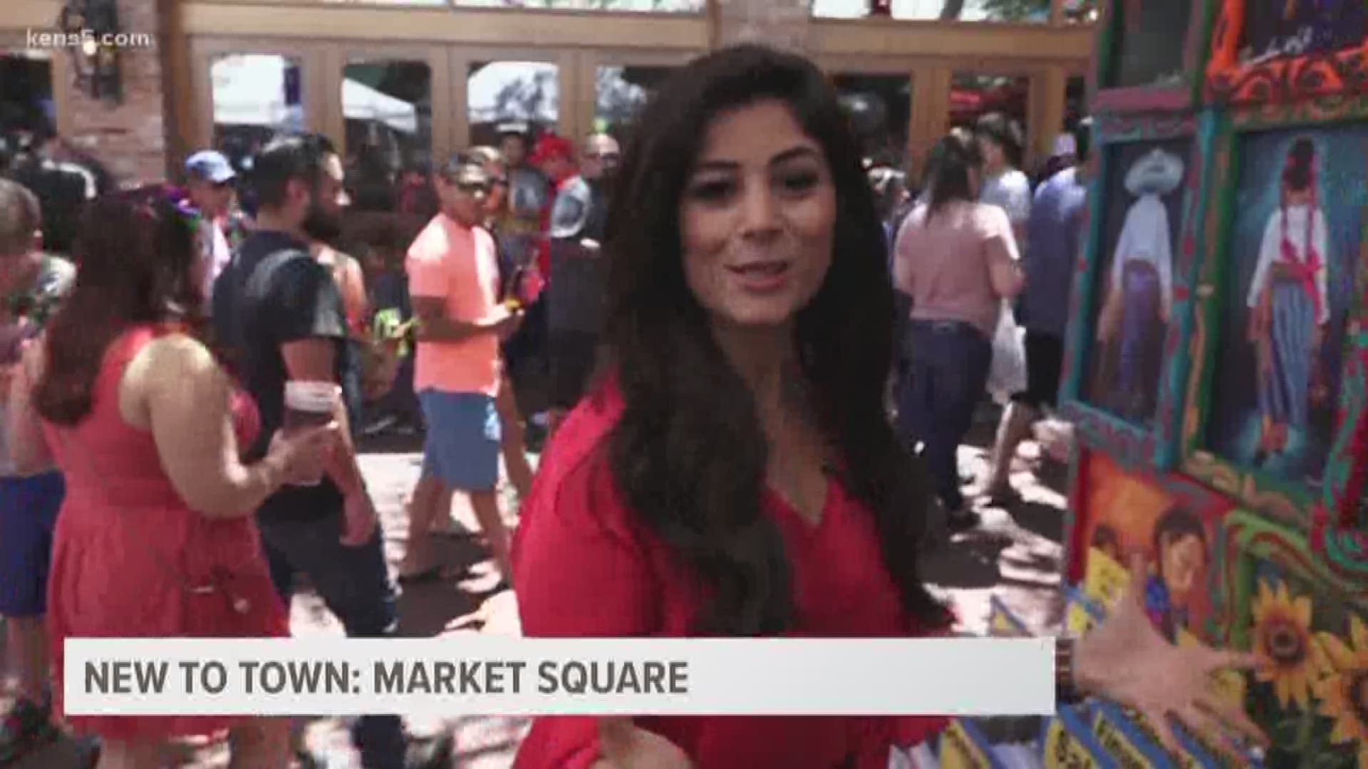 KENS 5's Niku Kazori is new to town and exploring Market Square during Fiesta.