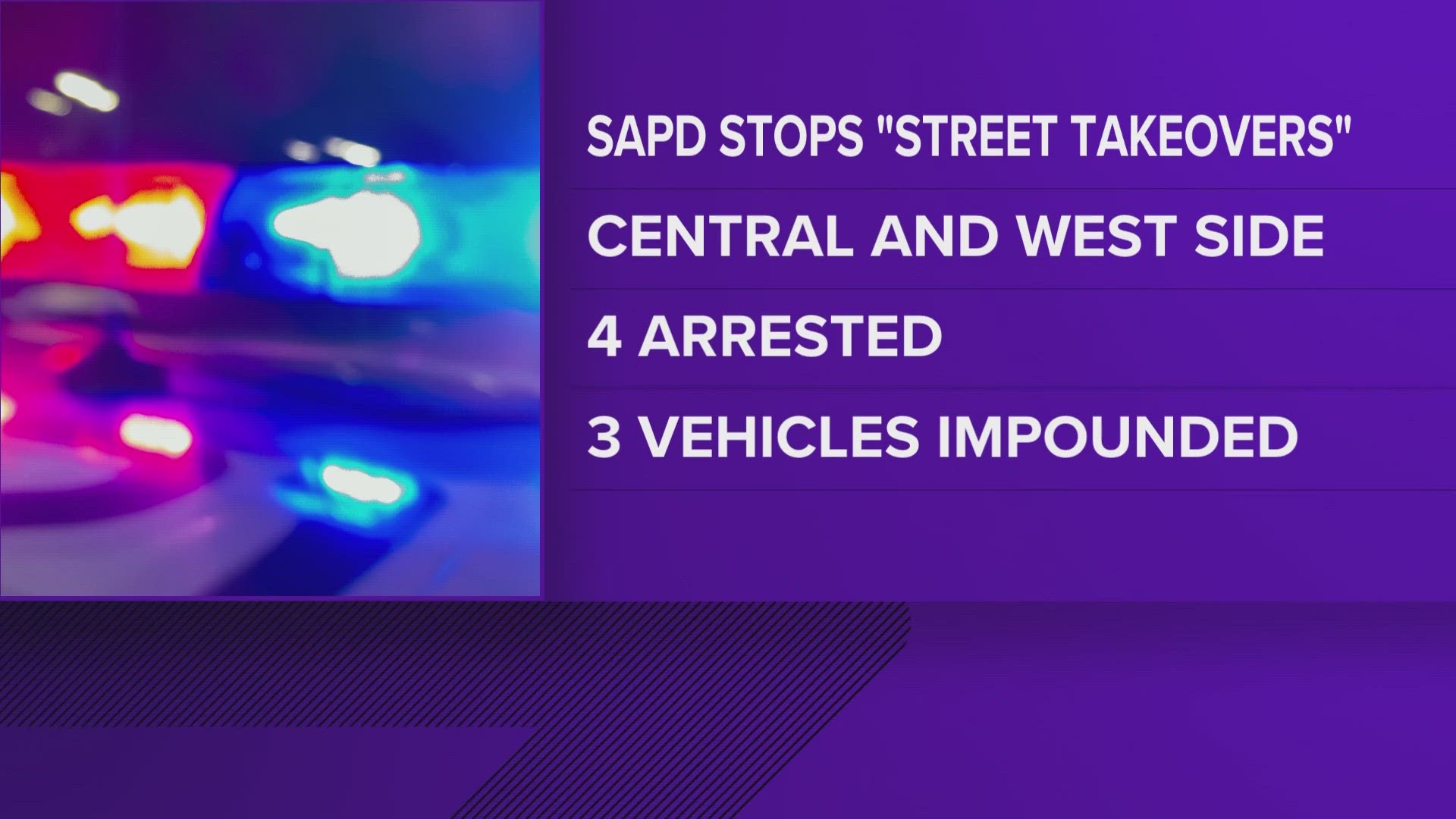 The vehicle crashed and and four teens fled on foot, according to San Antonio Police.