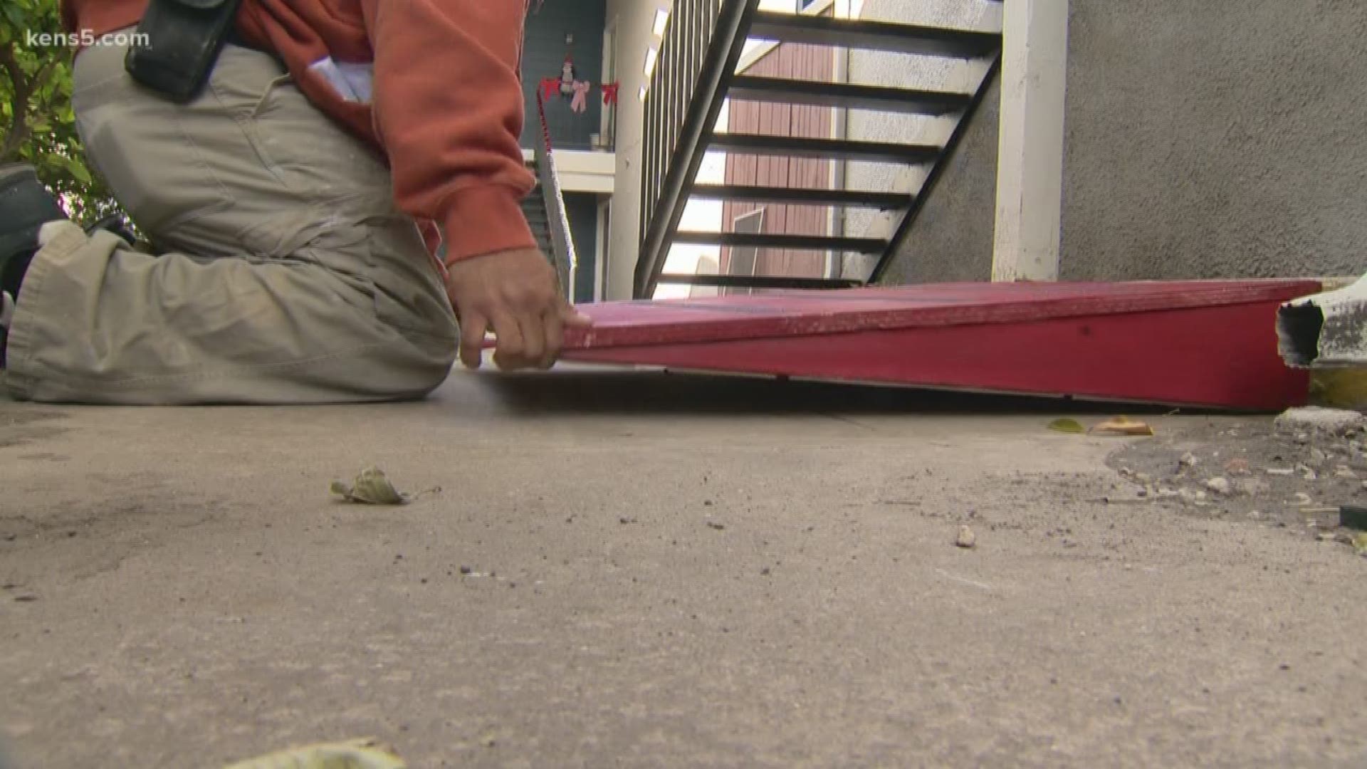 A major act of kindness from a San Antonio handyman who came to the rescue of two sisters stuck inside their home. Their wheelchair ramps were stolen on Thanksgiving. They hadn't been able to leave their apartment until this afternoon.