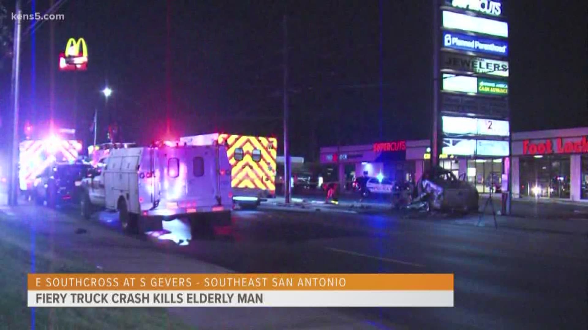 Man Dies In Fiery Southeast Side Crash After Crashing Into Sign Kens5