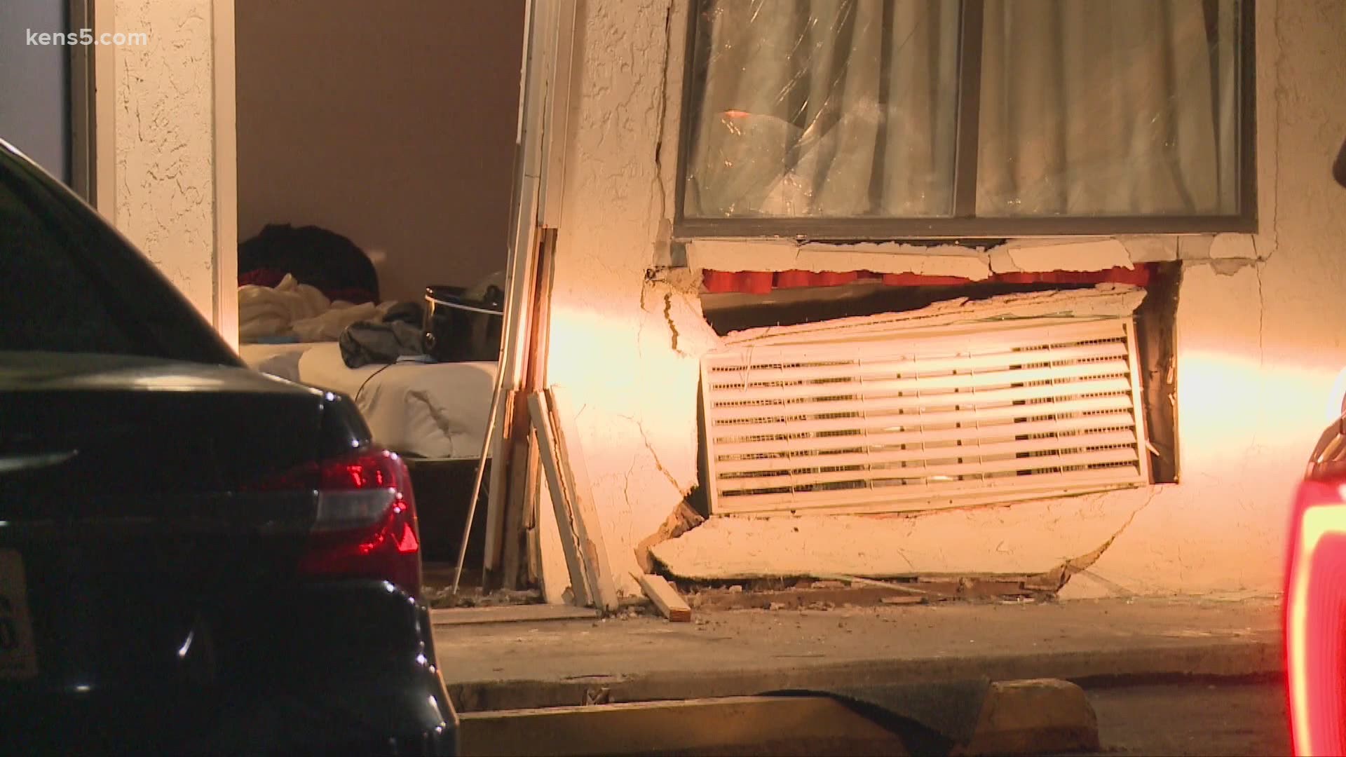 A man with several warrants is arrested after crashing into a Motel 6.