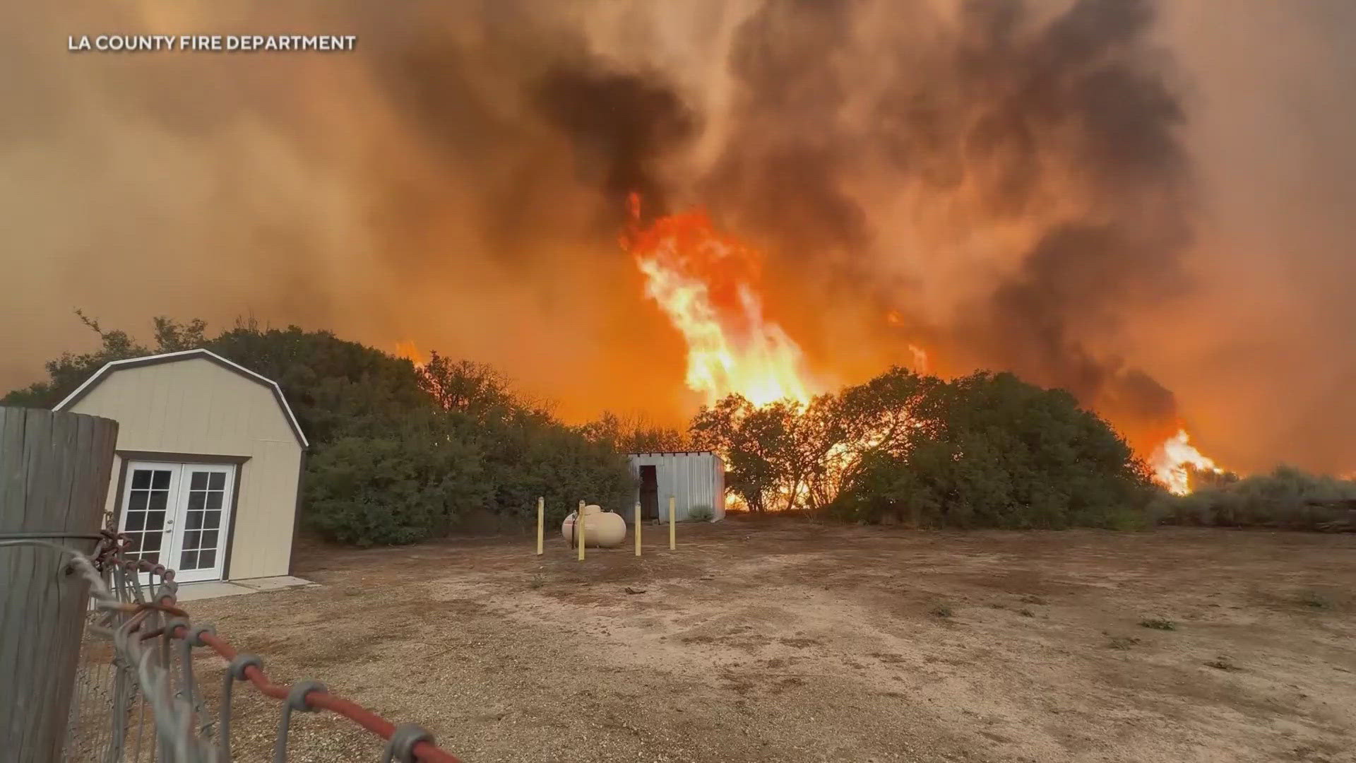 Cal Fire said the fire is burning grass and oak woodlands in an area that hasn't had a large fire since 2003.