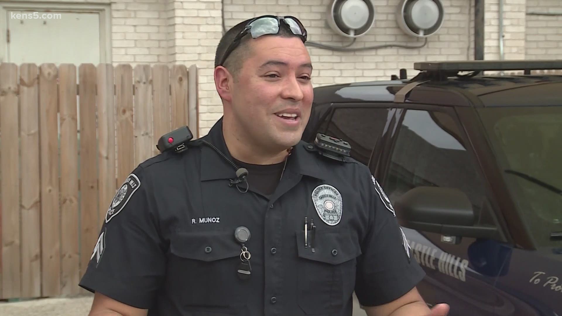 Corporal Romeo Munoz said he had no choice but to jump off a bridge onto concrete to avoid a driver that killed one and injured several others.