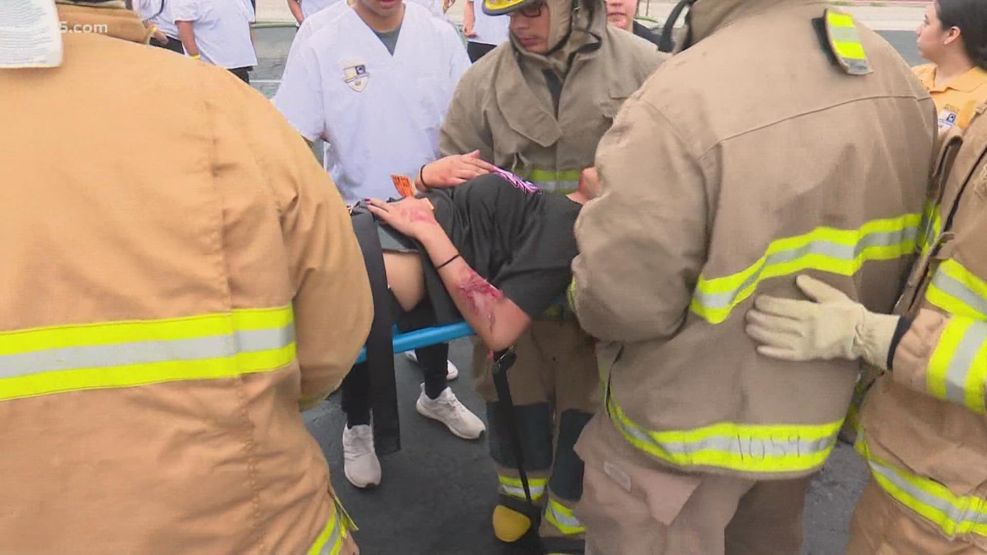 It was hands on training for students of the school's Health Professions Magnet and First Responder Academy.