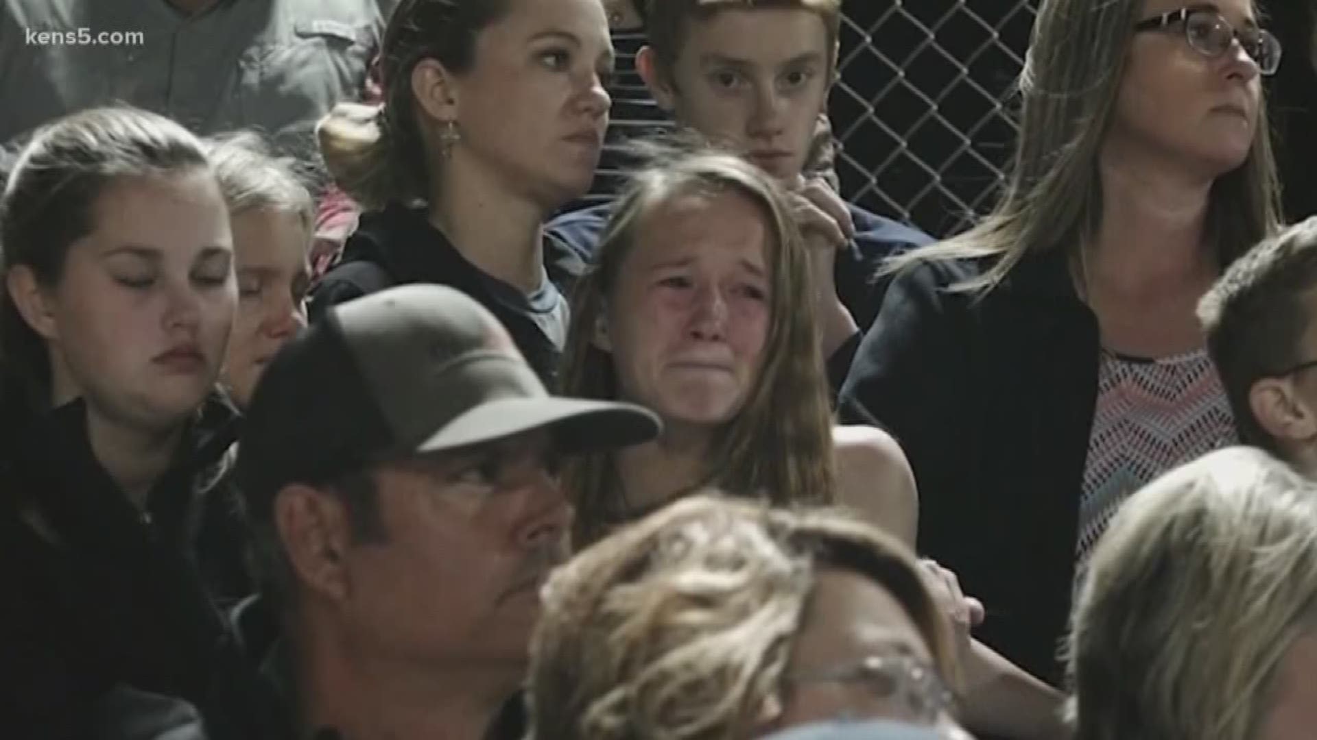 Hundreds of community members gathered in La Vernia to pray and honor the victims of the Sutherland Springs mass shooting.