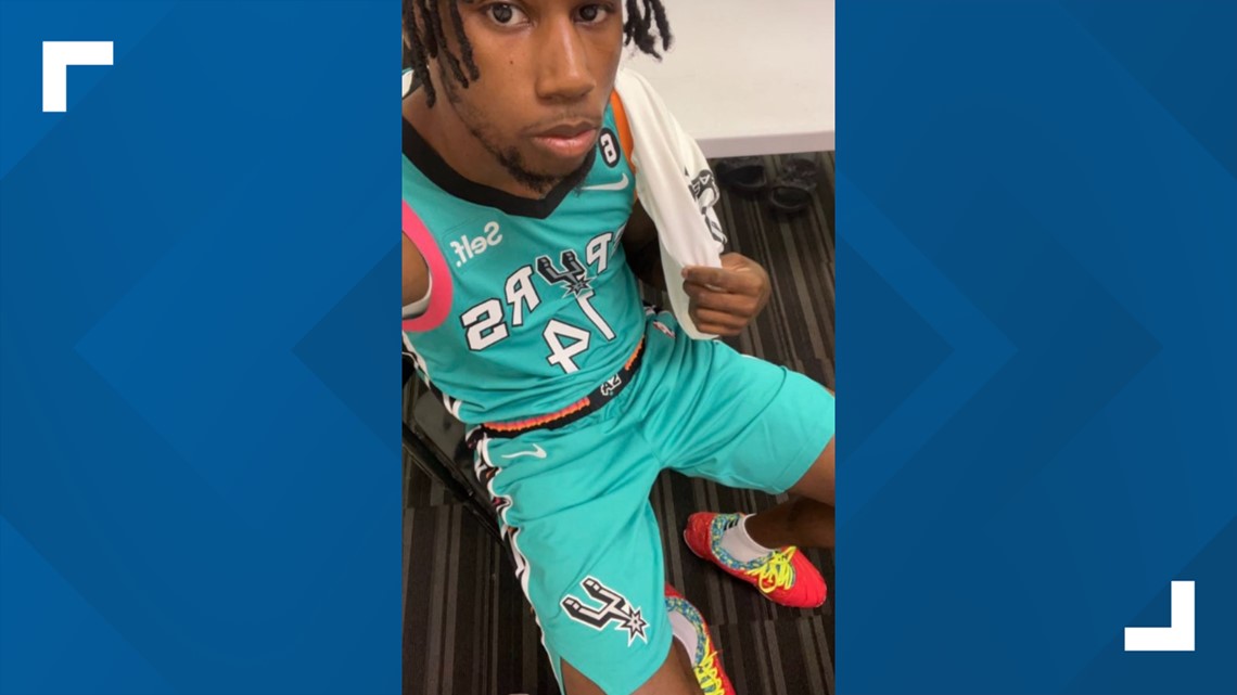 Spurs' Wesley shows off new fiesta-themed uniforms