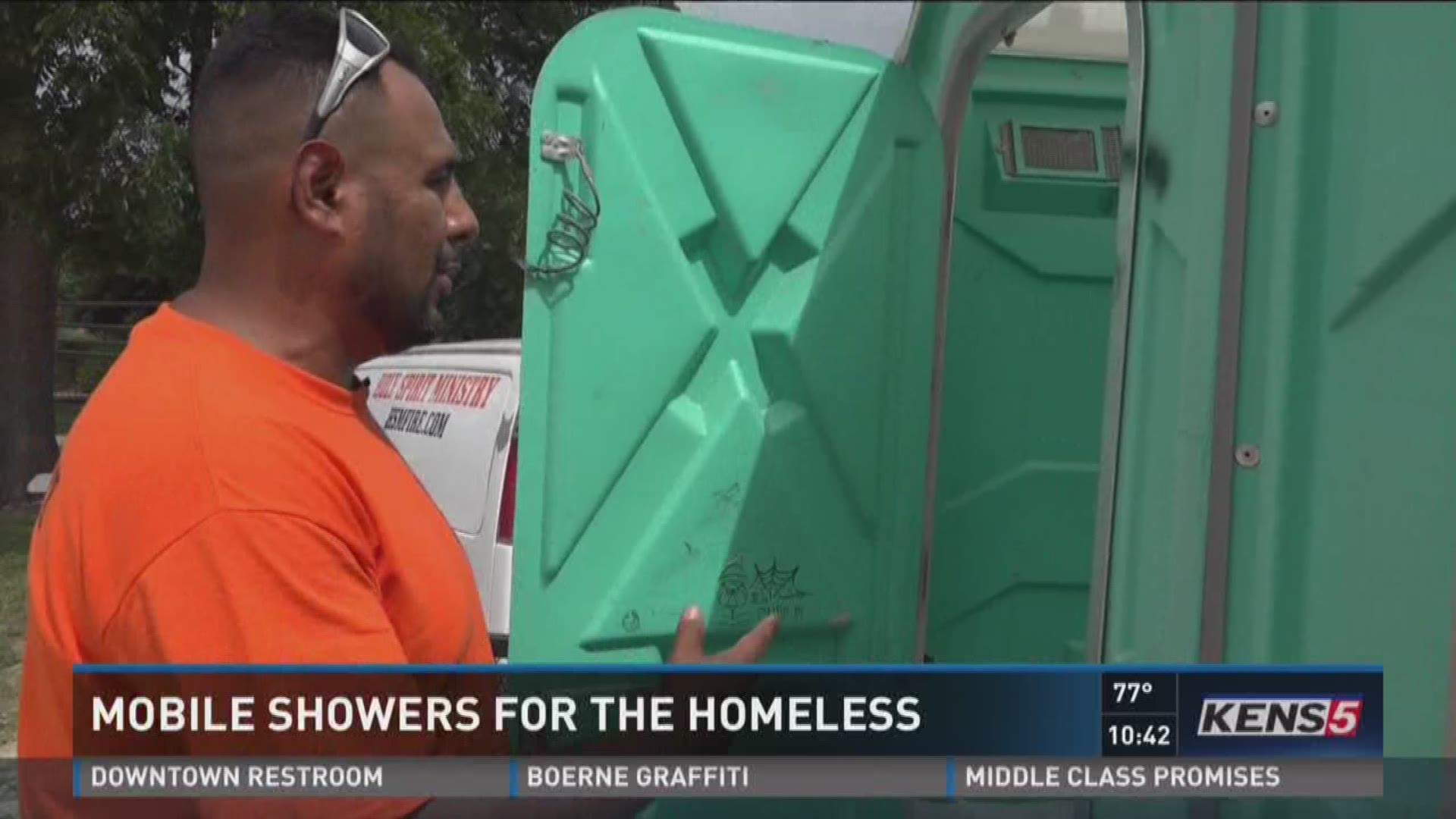 Mobile showers help the homeless