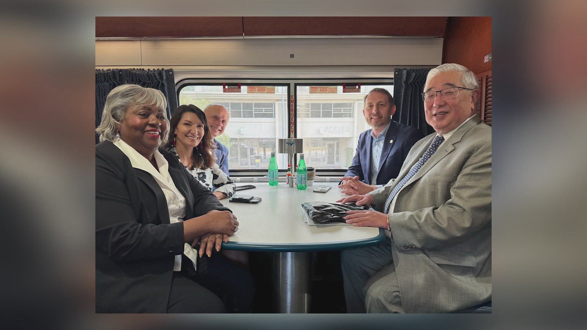 The leaders talked about the expanding passenger rail.