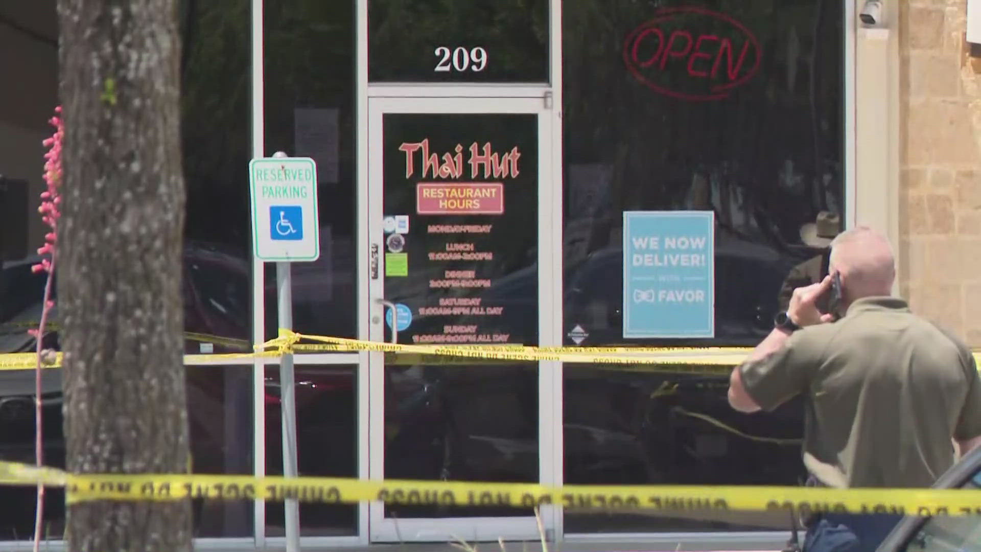 SAPD said the suspect Sheldon Butts, 24, attacked the officer outside the restaurant and tried to grab his gun, prompting Officer Mark Castillo to fire his weapon.
