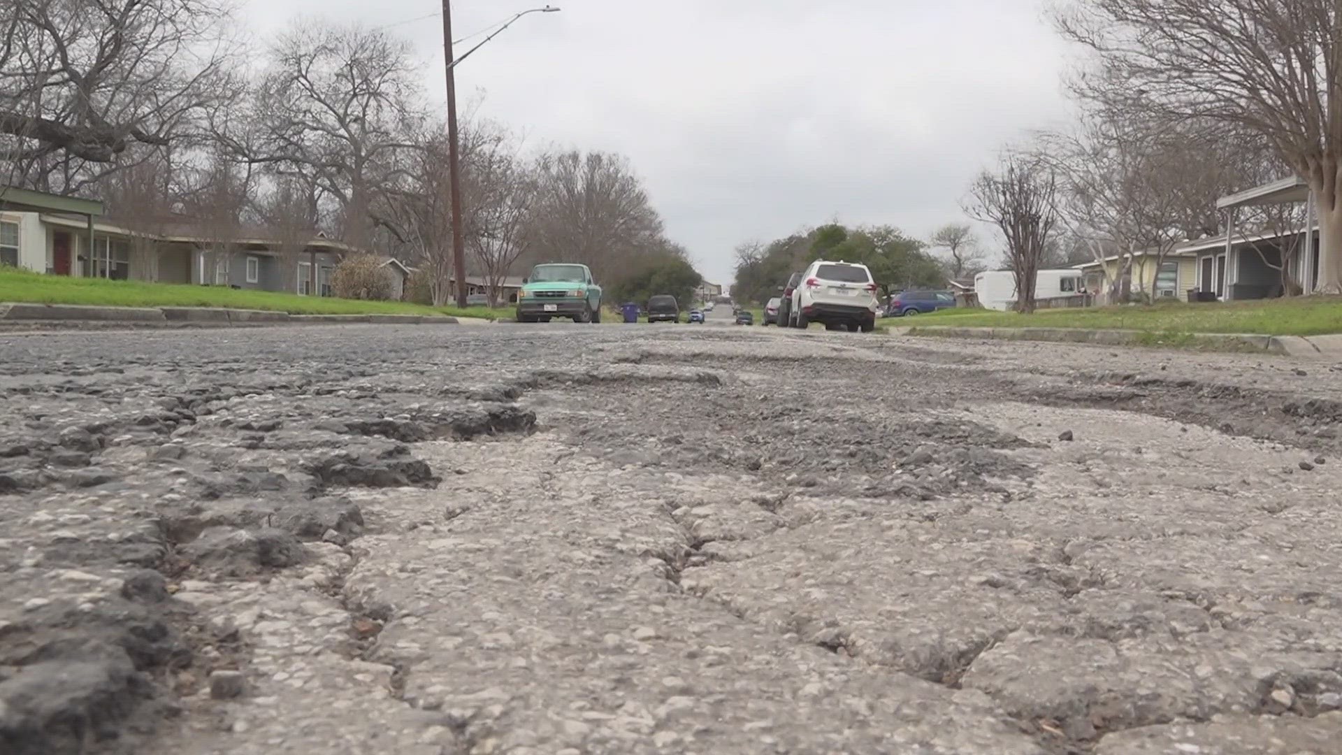 KENS called SA Public Works to ask when Marchmont would be repaved. It's scheduled for April of this year.