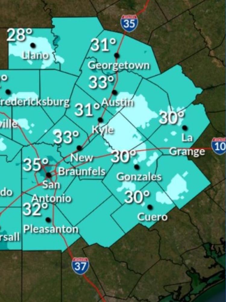 Freezing conditions arrive Wednesday morning to San Antonio. How cold ...