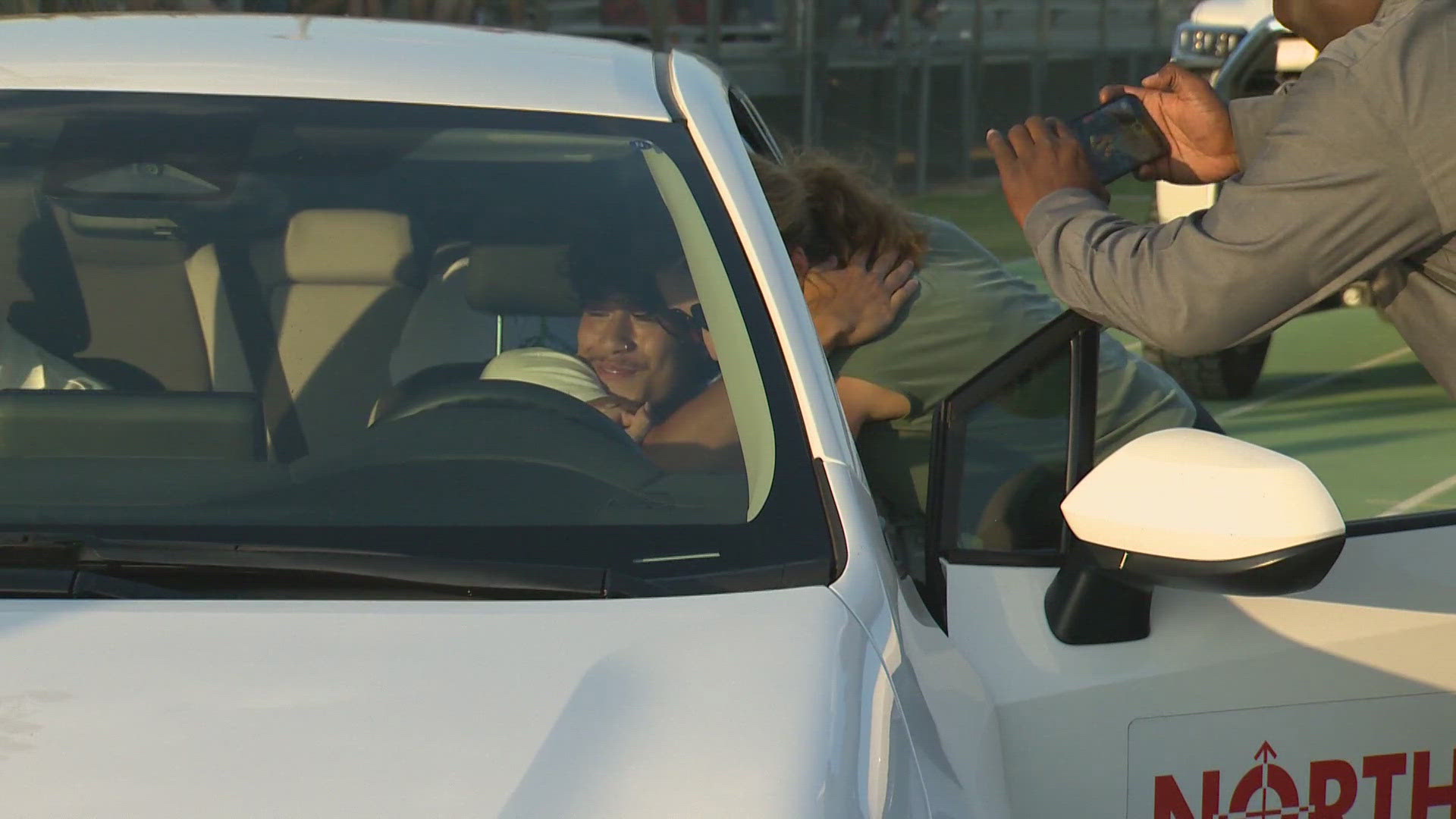 The district and North Park Toyota teamed up to give 12 seniors from Southwest High School and Cast Stem High School a chance at winning a free car.