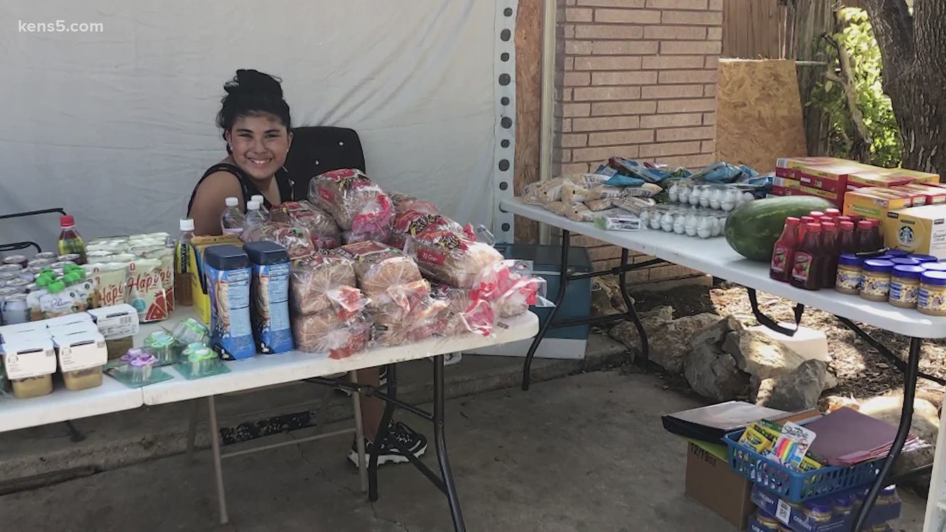 She's just 10 years old, but Aeris has been helping hungry families stay fed...right from her own home.