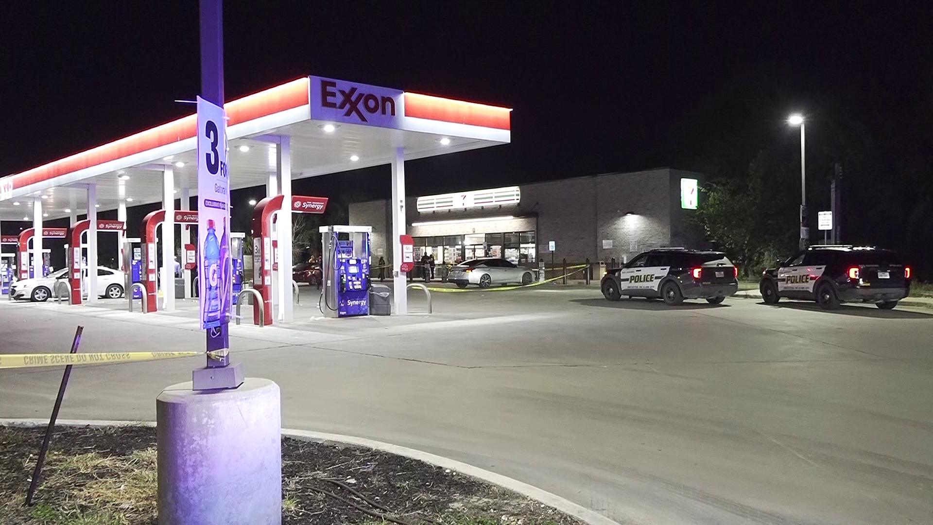 Police say the suspect was driving a burgundy-colored SUV.