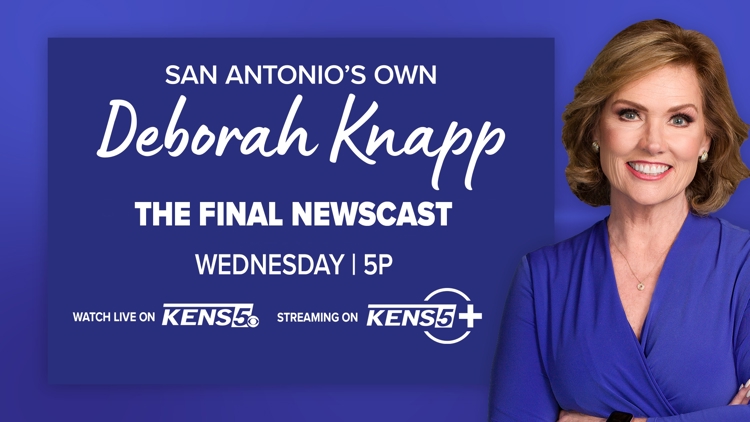 KENS 5's Deborah Knapp anchors final newscast Wednesday at 5 p.m