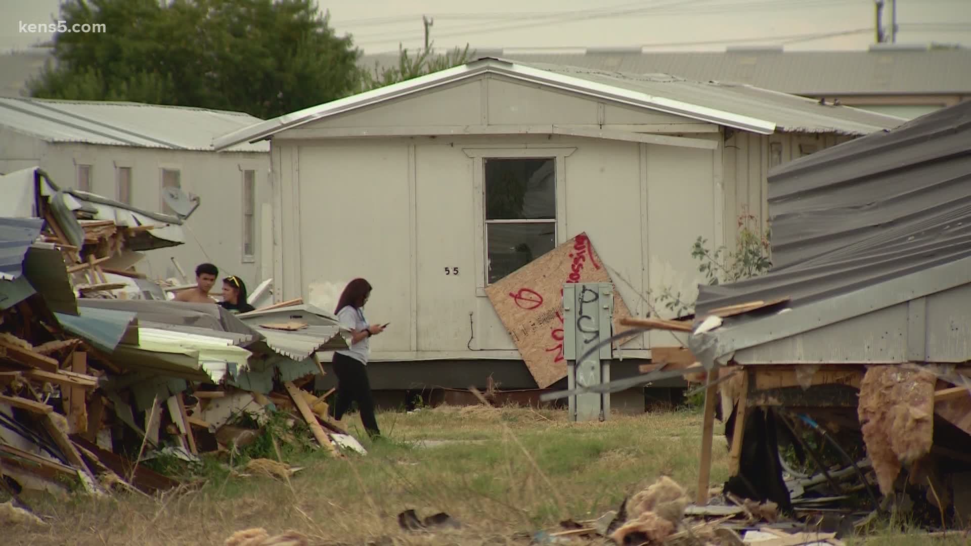Jasper Park is full of dangerous living conditions and destroyed mobile homes. Bexar County set aside money to help people move out, but many residents didn't know.