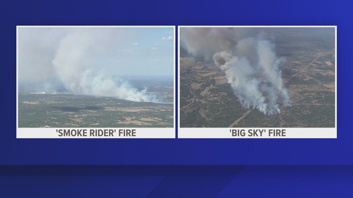 Crews battling two large fires around Central Texas