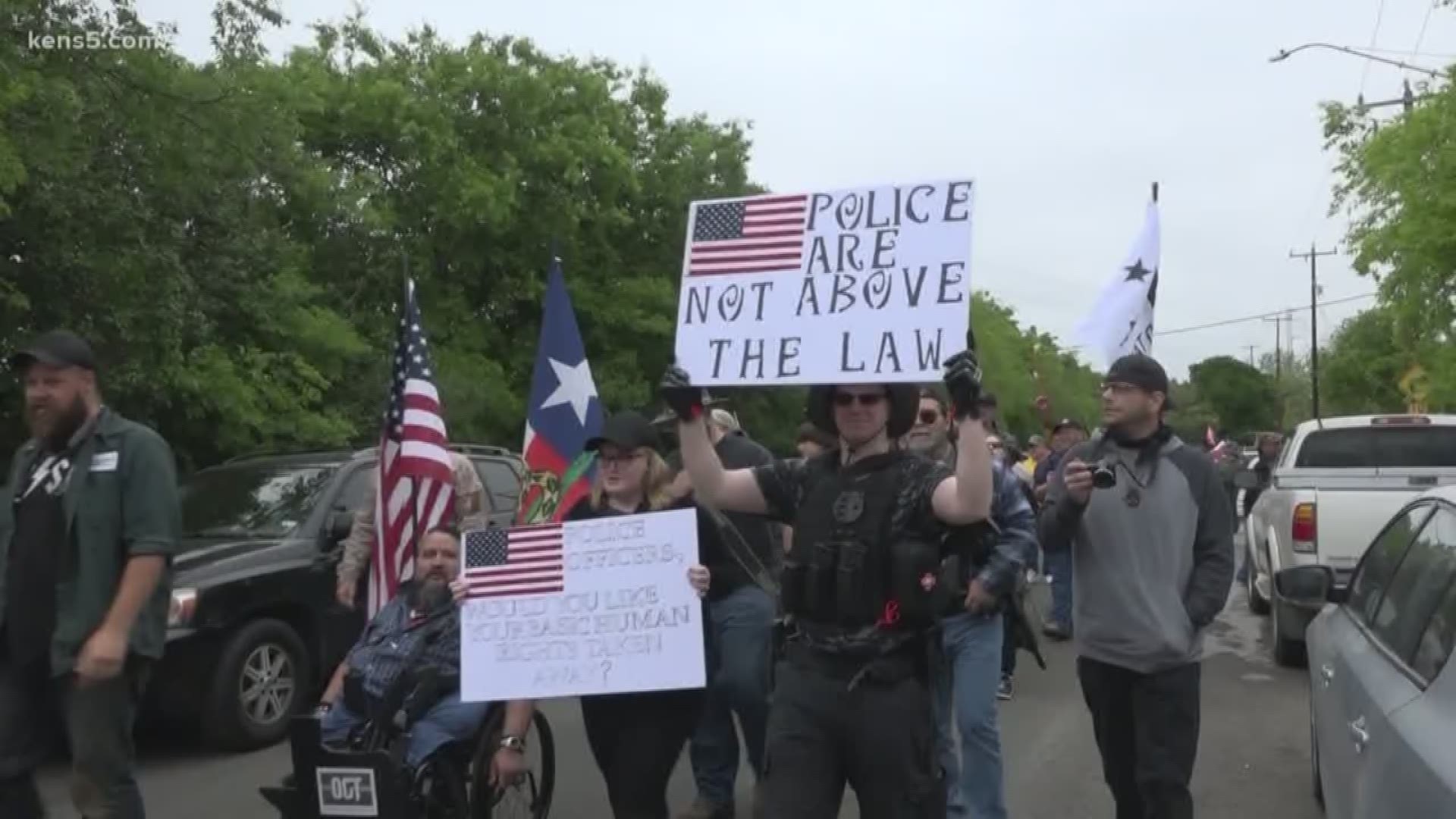 Citizens from across Texas took to the Olmos Park streets on Saturday, carrying their weapons openly and proudly.