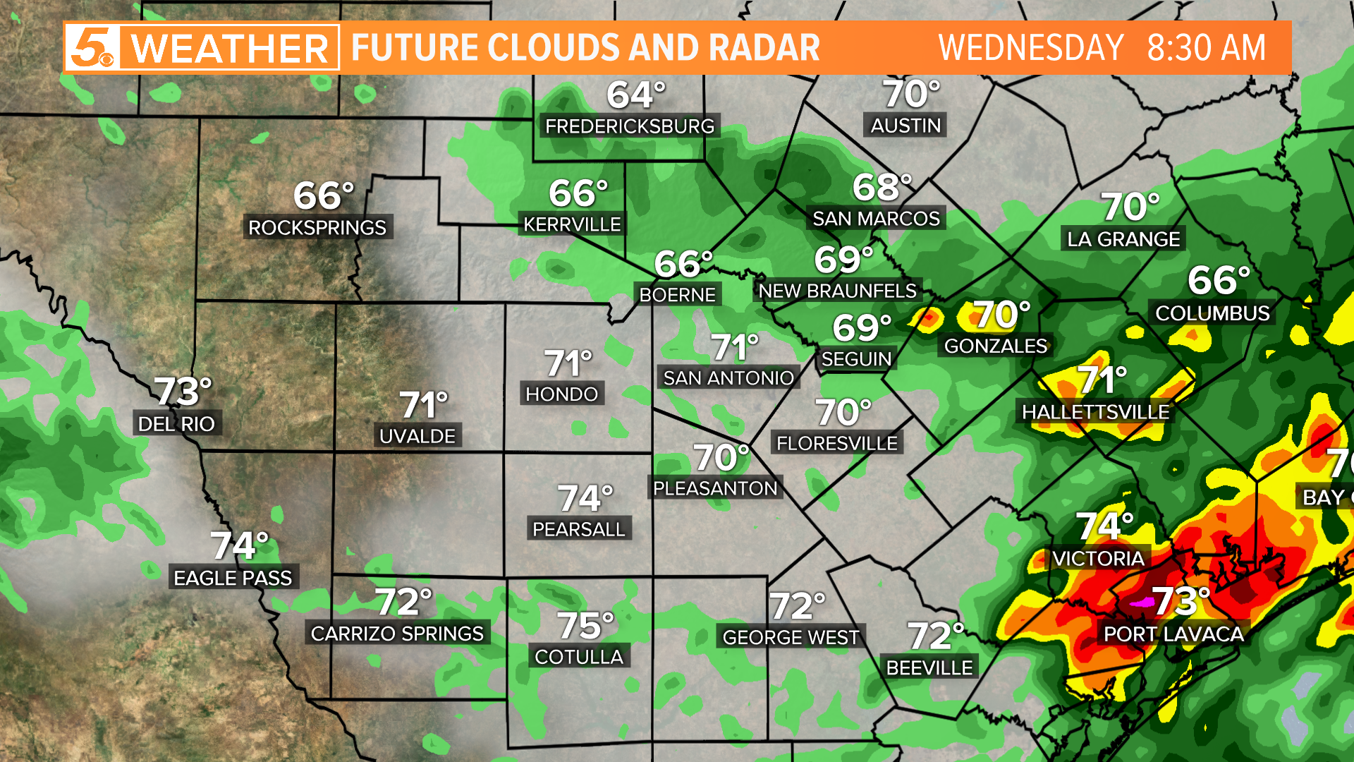 Severe weather possible in parts of South Texas Wednesday morning ...