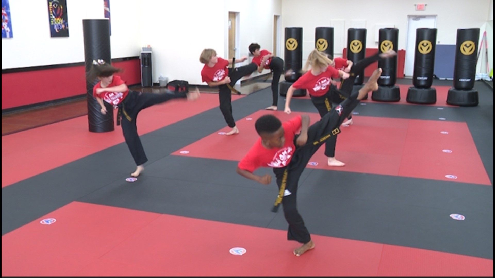 The Taekwondo black belts are all under 15 years old, trained right here at Victory Martial Arts.