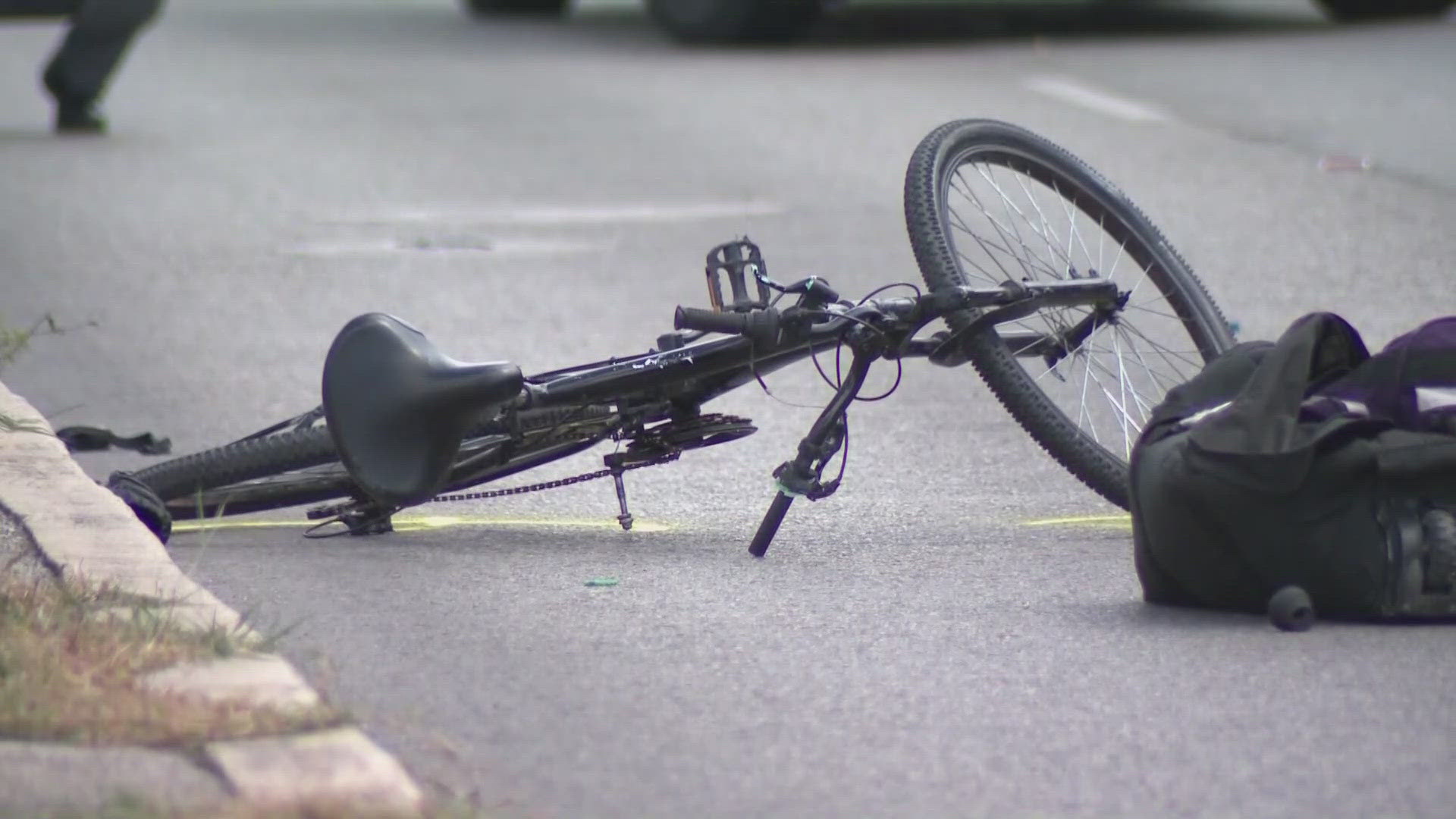 Authorities said the bicyclist was traveling southbound on Evers Road when he lost control of his bike and collided with a vehicle traveling northbound.