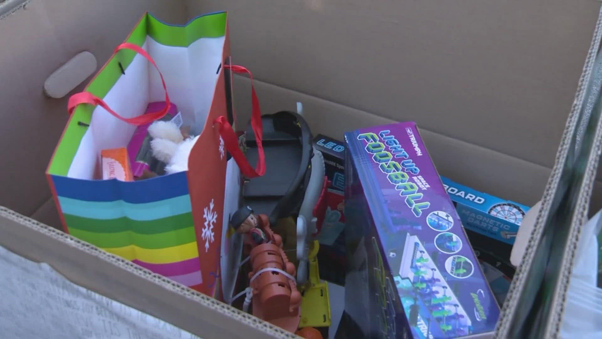 20 boxes filled with holiday toys for children with cancer were stolen from a non-profit's storage unit. When a VFW heard the news, they started a toy drive.