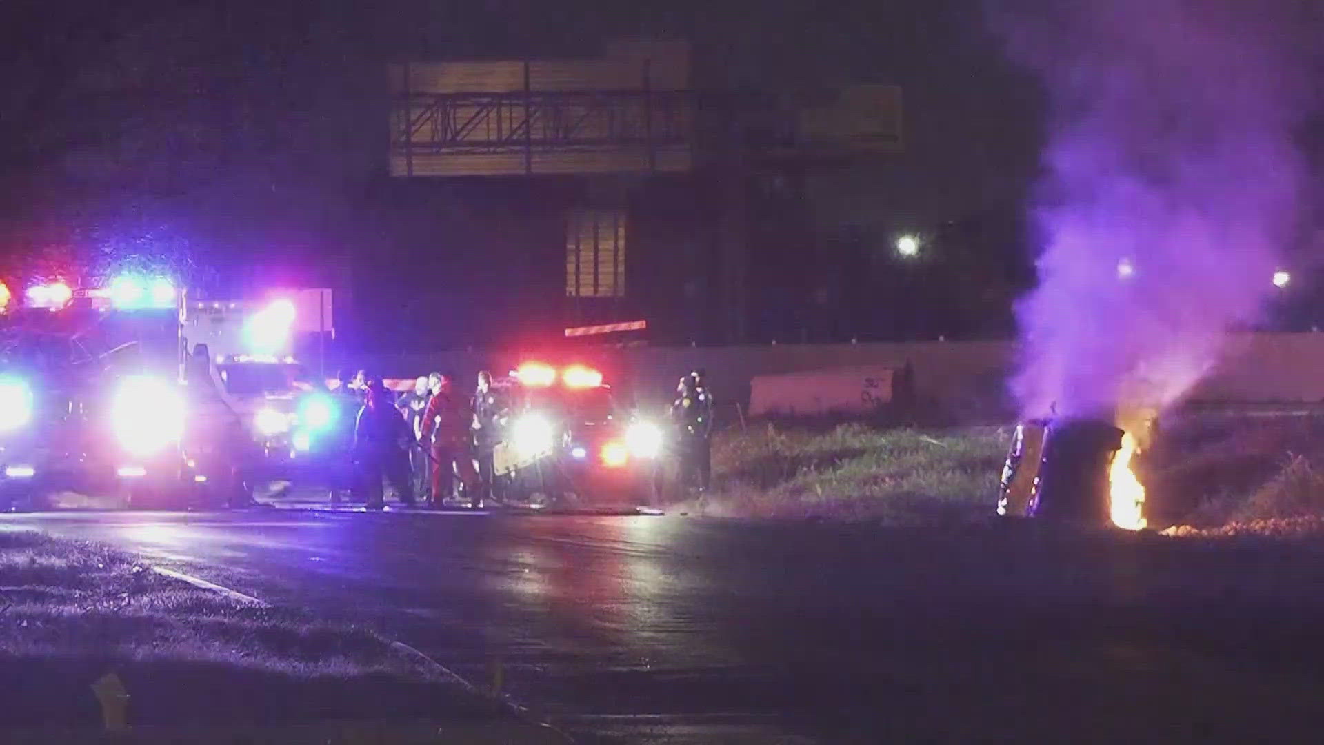 Firefighters rush to scene of fiery crash in northeast San Antonio ...