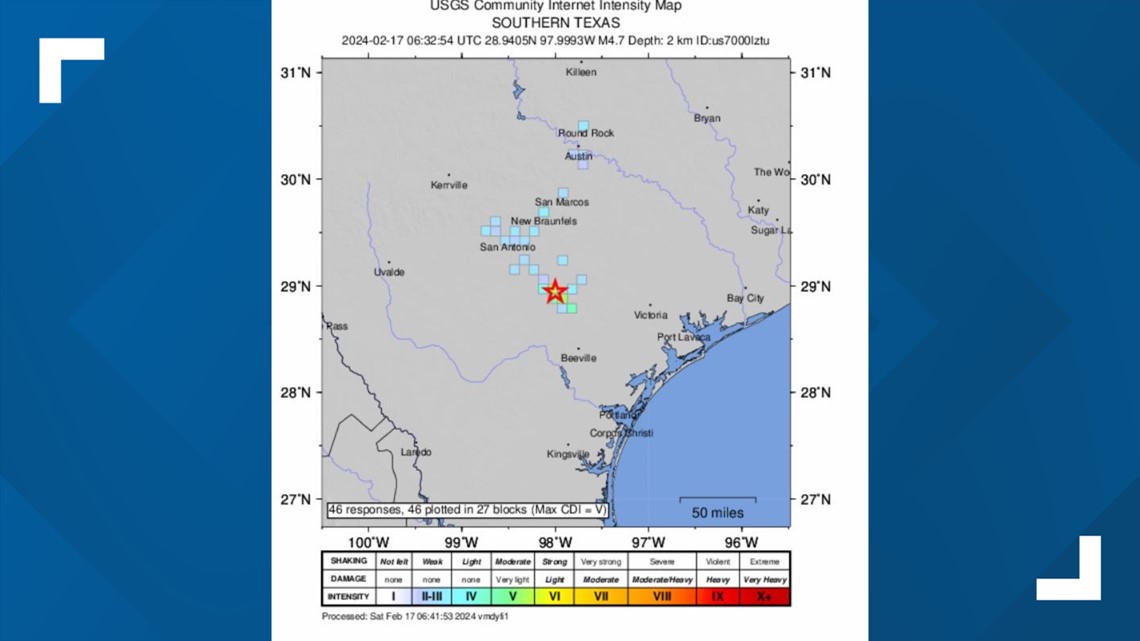 Earthquake felt in San Antonio, Texas, early Saturday morning