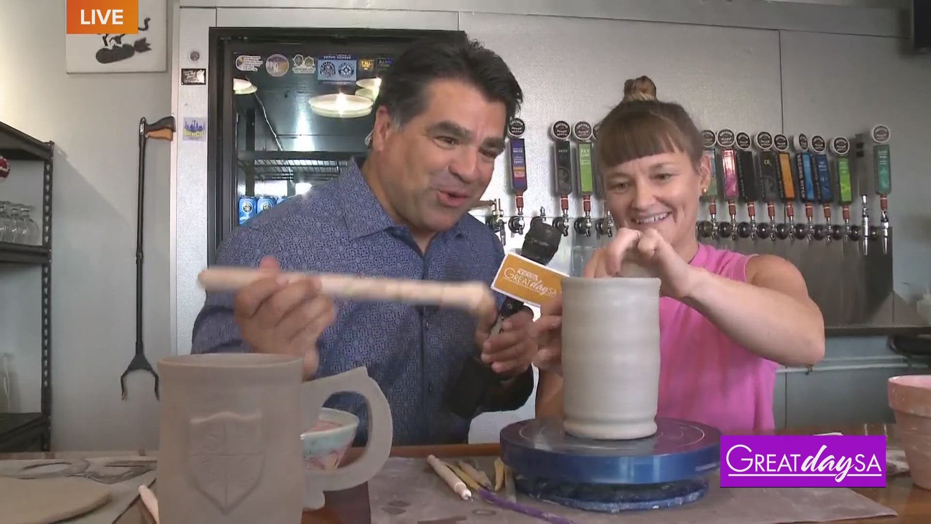 Paul heads over to Second Pitch Beer Company to help make his own beer stein.