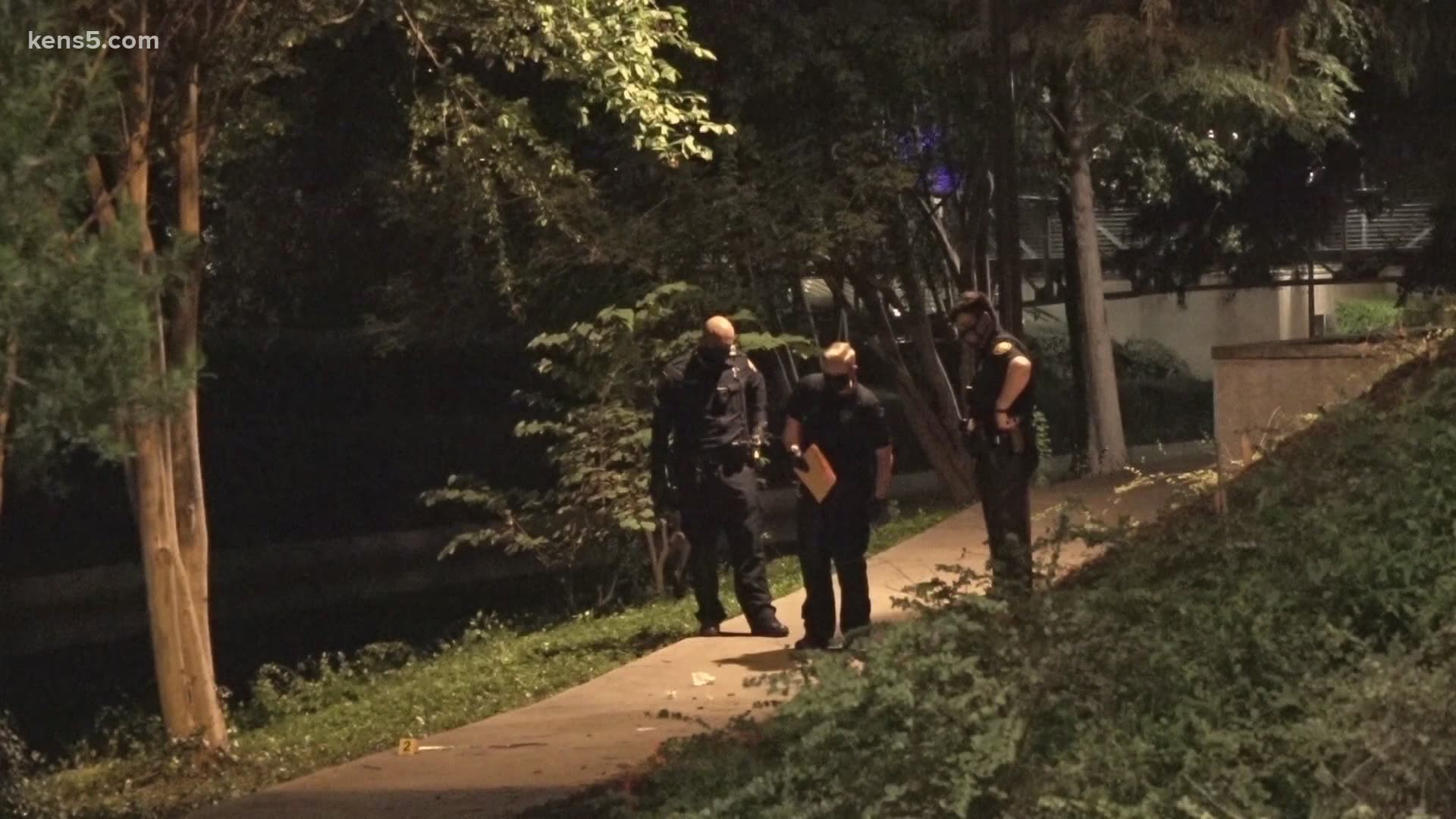 A woman is hospitalized after she was stabbed on the River Walk, San Antonio police said.