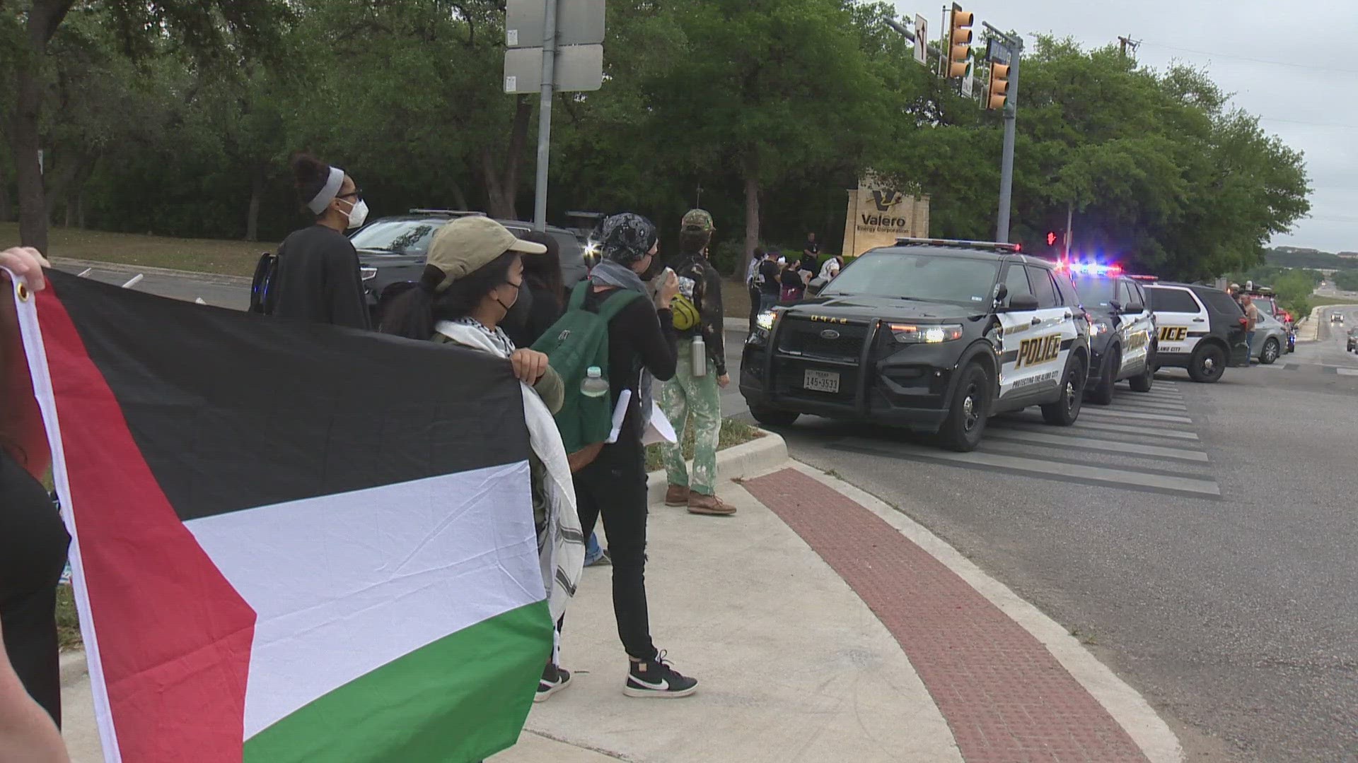 A spokesperson for the protesters says they were composed of different groups from San Antonio and Austin.