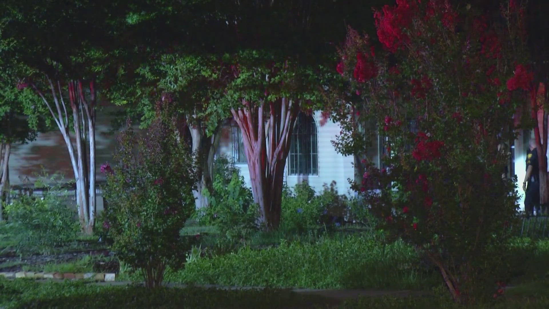 The gunshots ended up hitting two guys inside the house, one man was hit in the leg, and the other man shot in the arm.