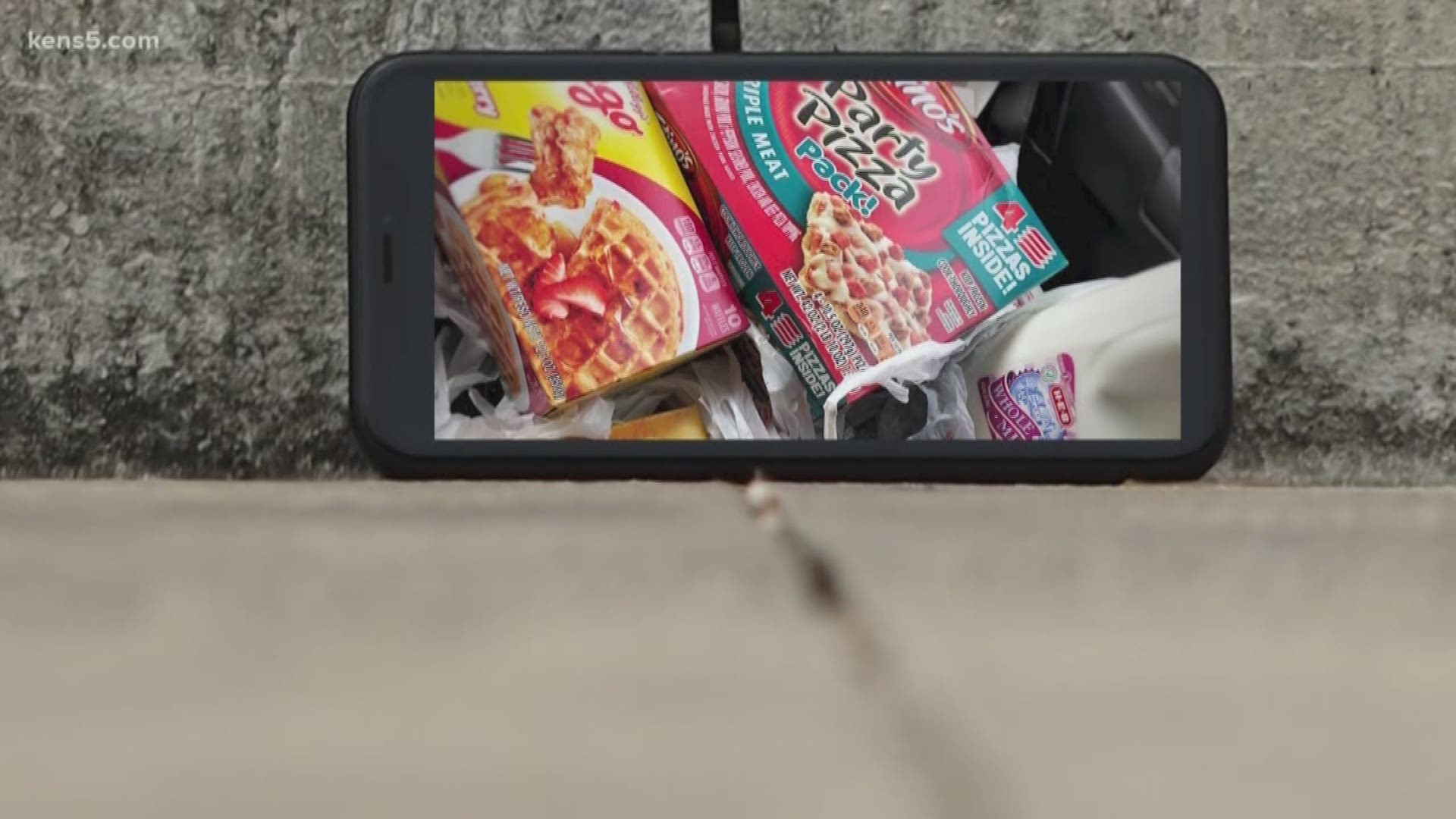 Instead of delivering a trunk-full of groceries, this driver got a message saying the food is all for them.