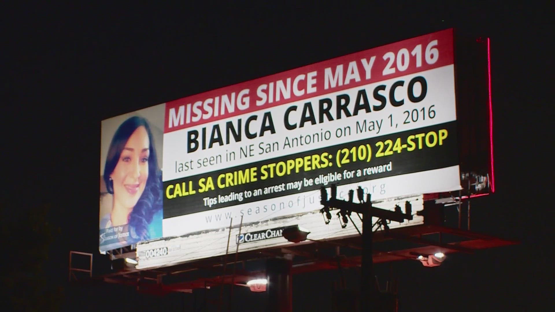 Bianca Carrasco was last seen leaving her northeast-side home, on May 1, 2016, after having an argument with her husband, she was never seen again.