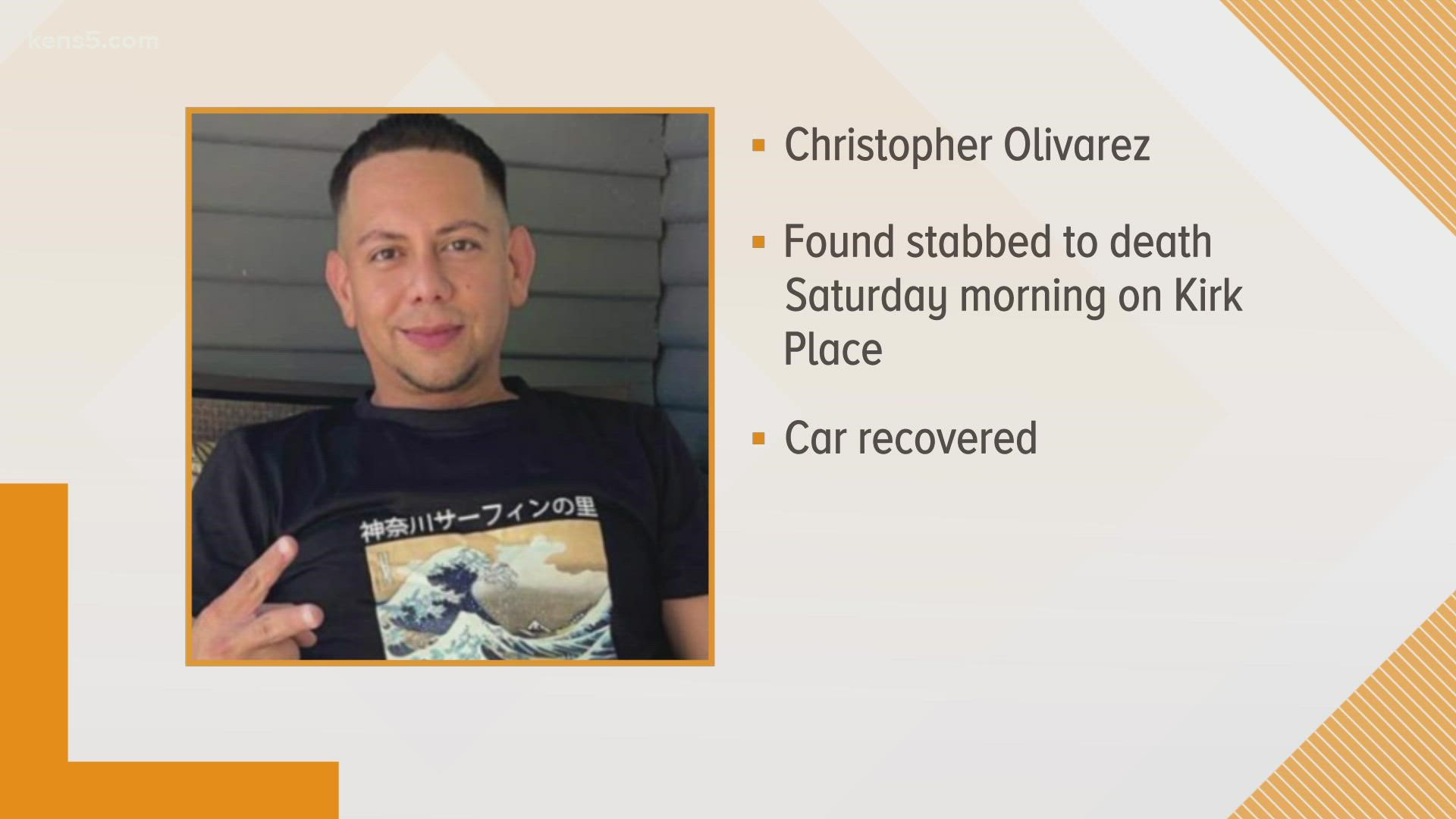 Police recovered Christopher Olivarez's 2014 Lexus. Olivarez formerly worked at two San Antonio TV stations.