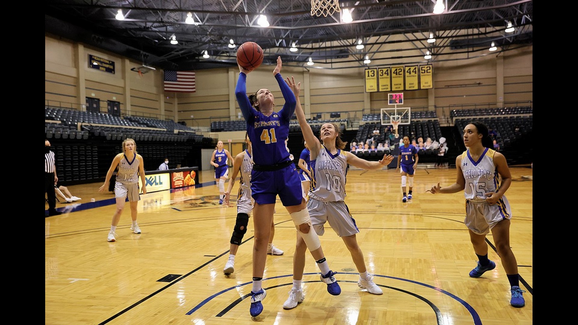 St. Mary Rattlers St. Mary's University Rattlers women's basketball team defeats Angelo ...