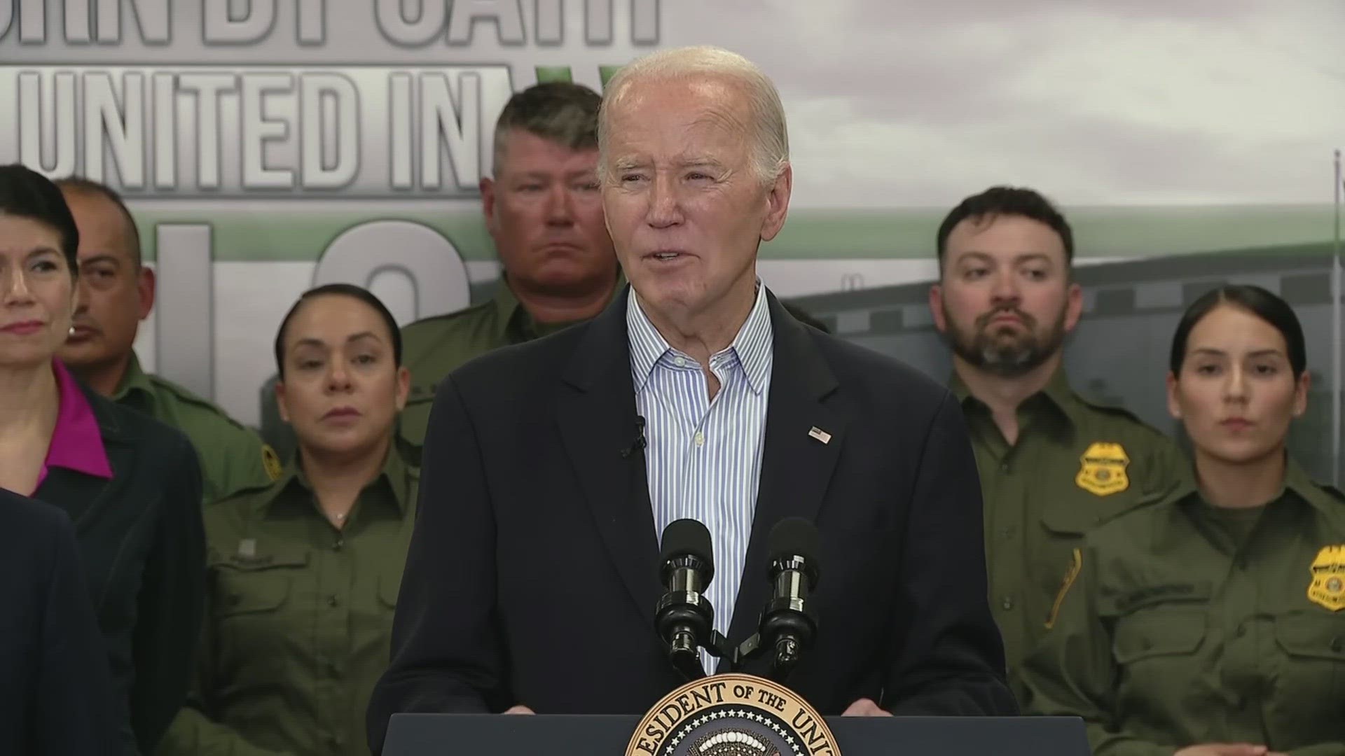 In his visit to Brownsville, the president met with border officials and urged congressional republicans to pass bipartisan border funding