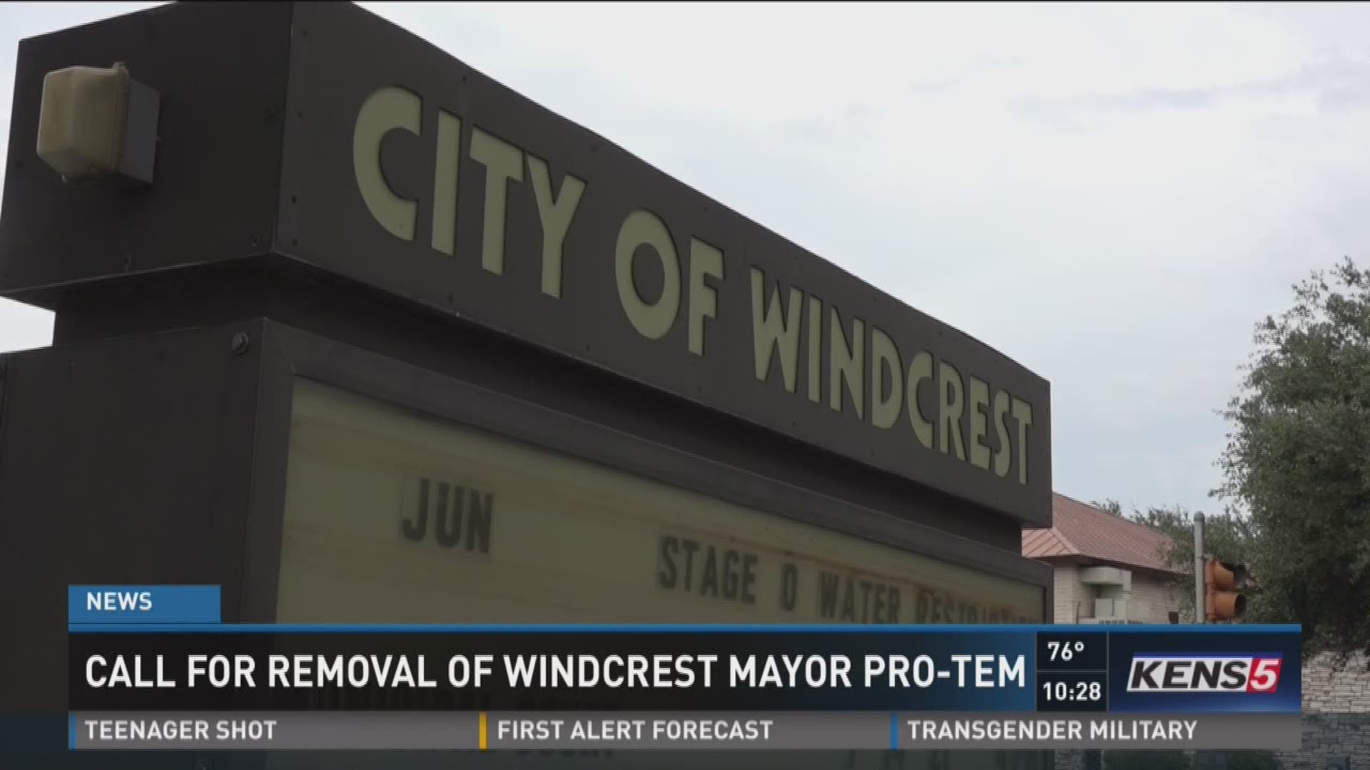 Call for removal of Windrest mayor pro-tempore
