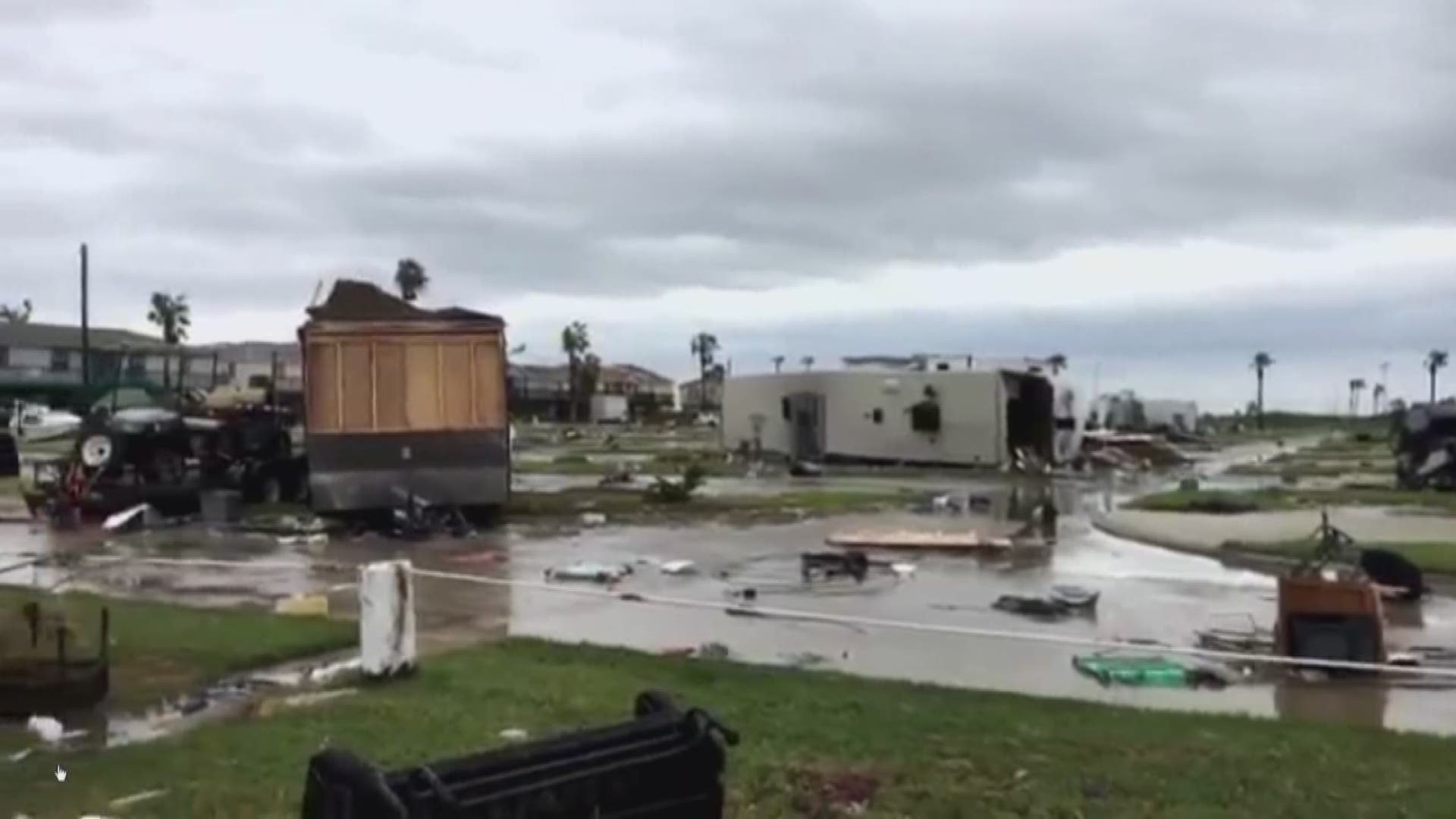 Hurricane Harvey damages Port Aransas