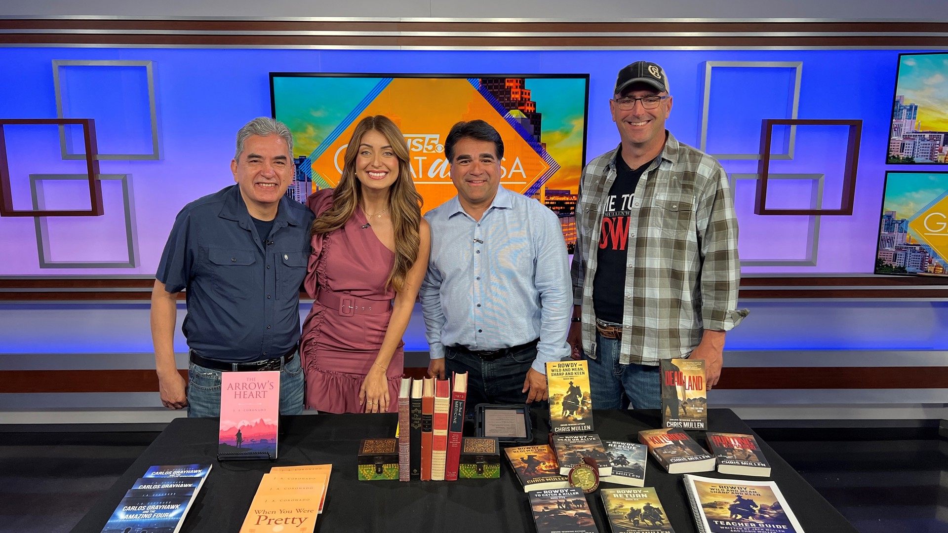 Today's Great Day Book Club features published authors Tony (J.A.) Coronado & Chris Mullen sharing their collection of books.