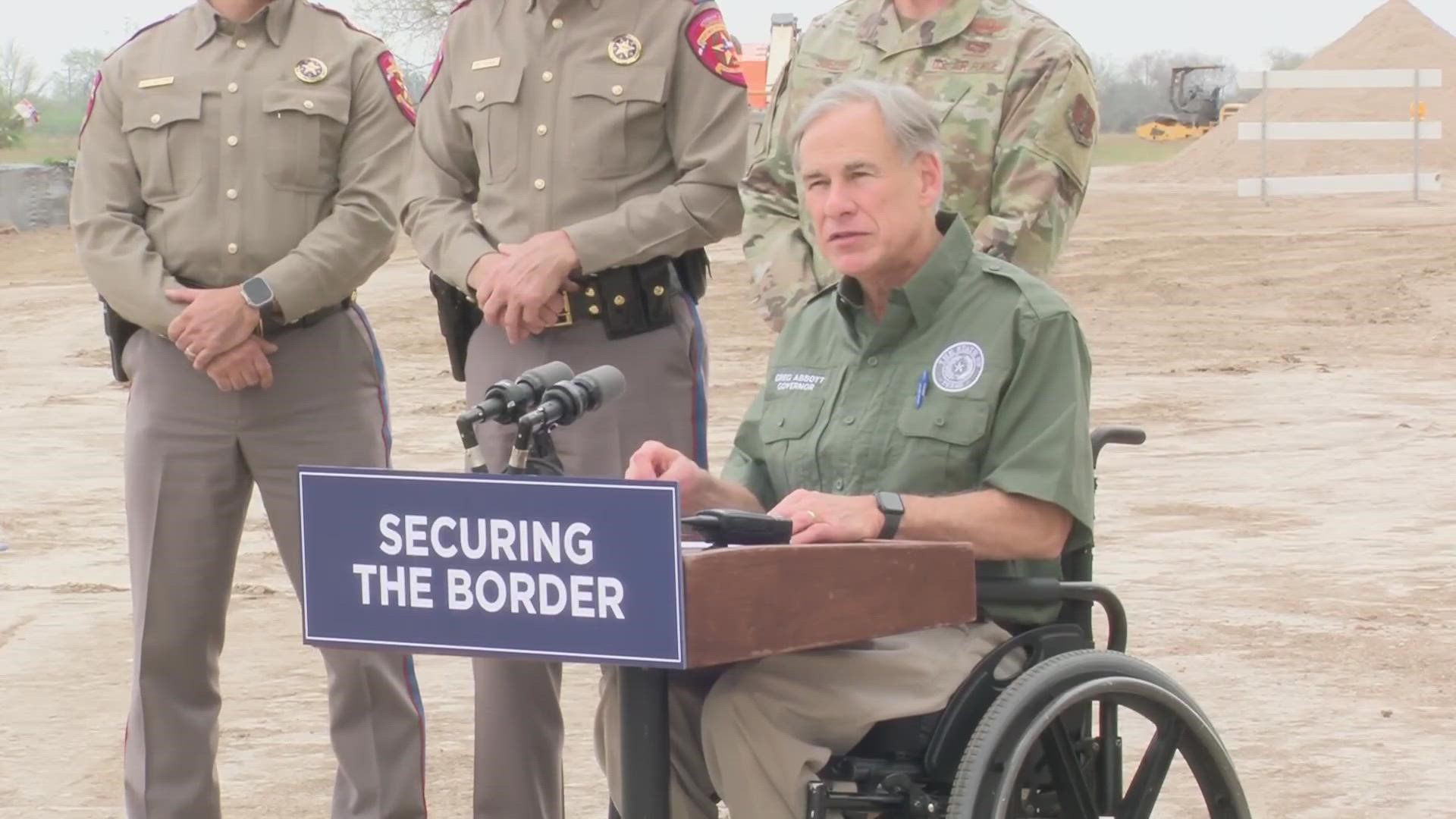 Gov. Abbott made the announcement during a news conference in San Benito.