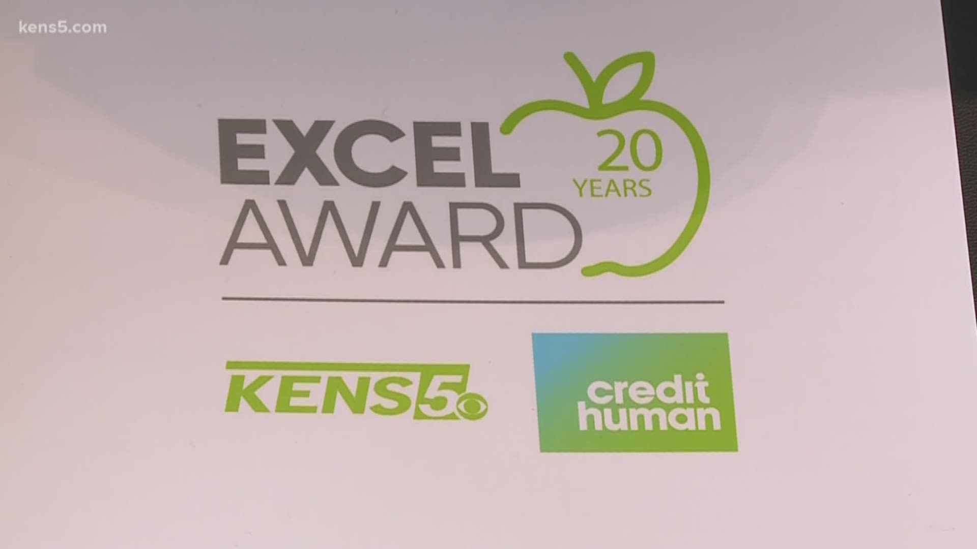 Winners of the KENS 5 Credit Human EXCEL Award were honored tonight at a dinner at the Doseum. Each teacher received a check for $1,000 during this school year.